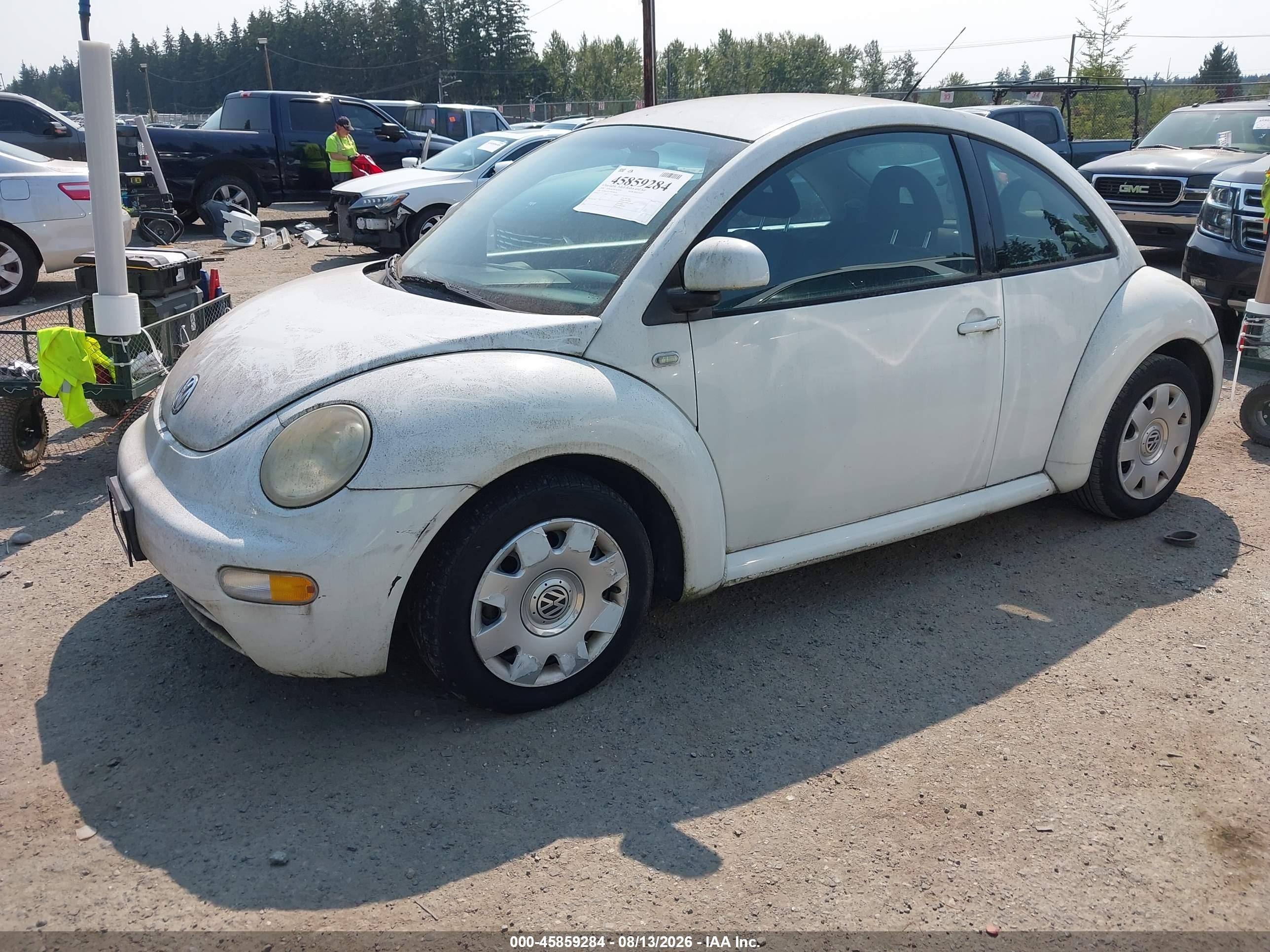 2000 Volkswagen New Beetle Gl White vin: 3VWBA21C3YM498310