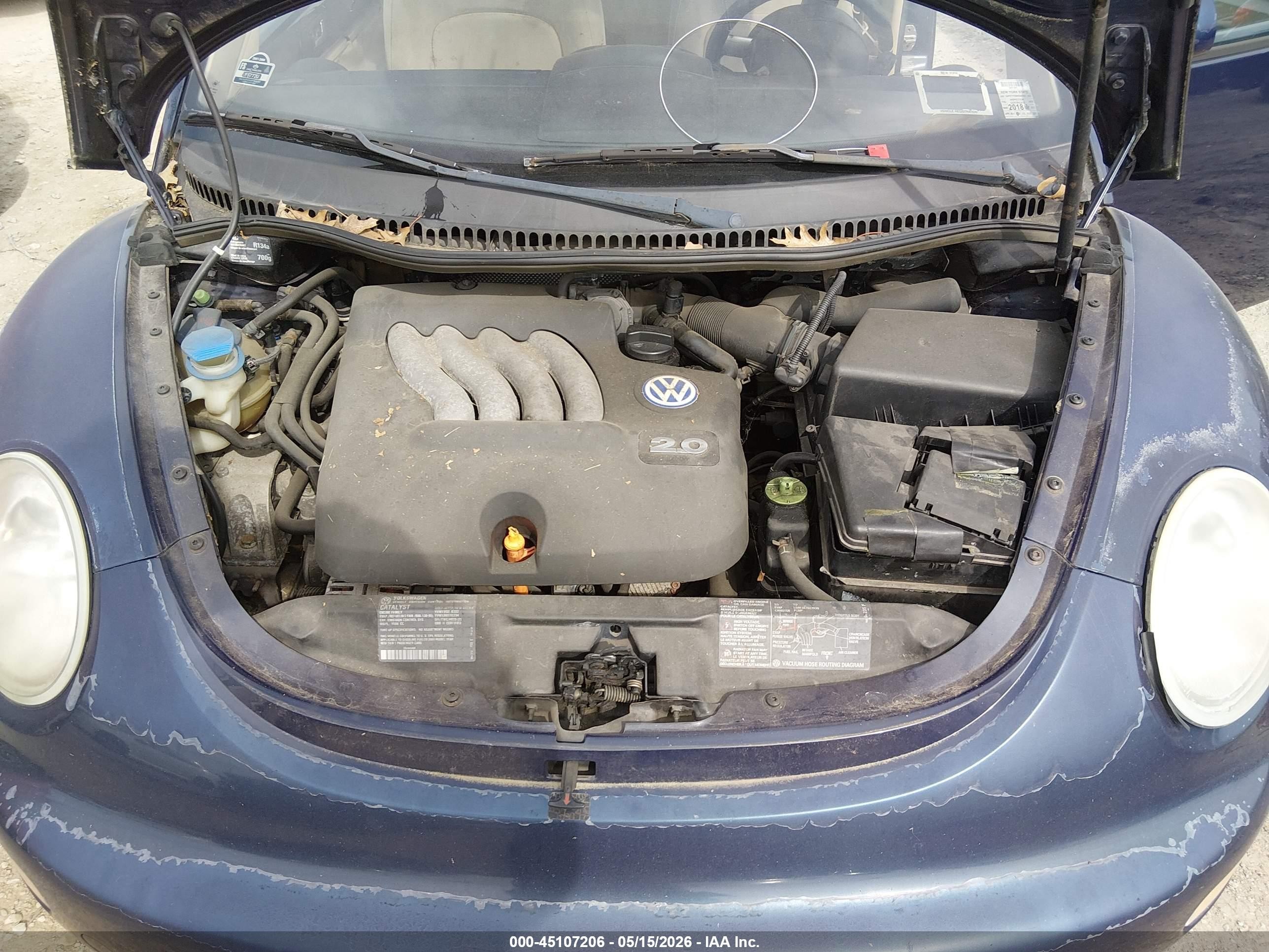 2000 Volkswagen New Beetle Gl Blue vin: 3VWBA21CXYM498417
