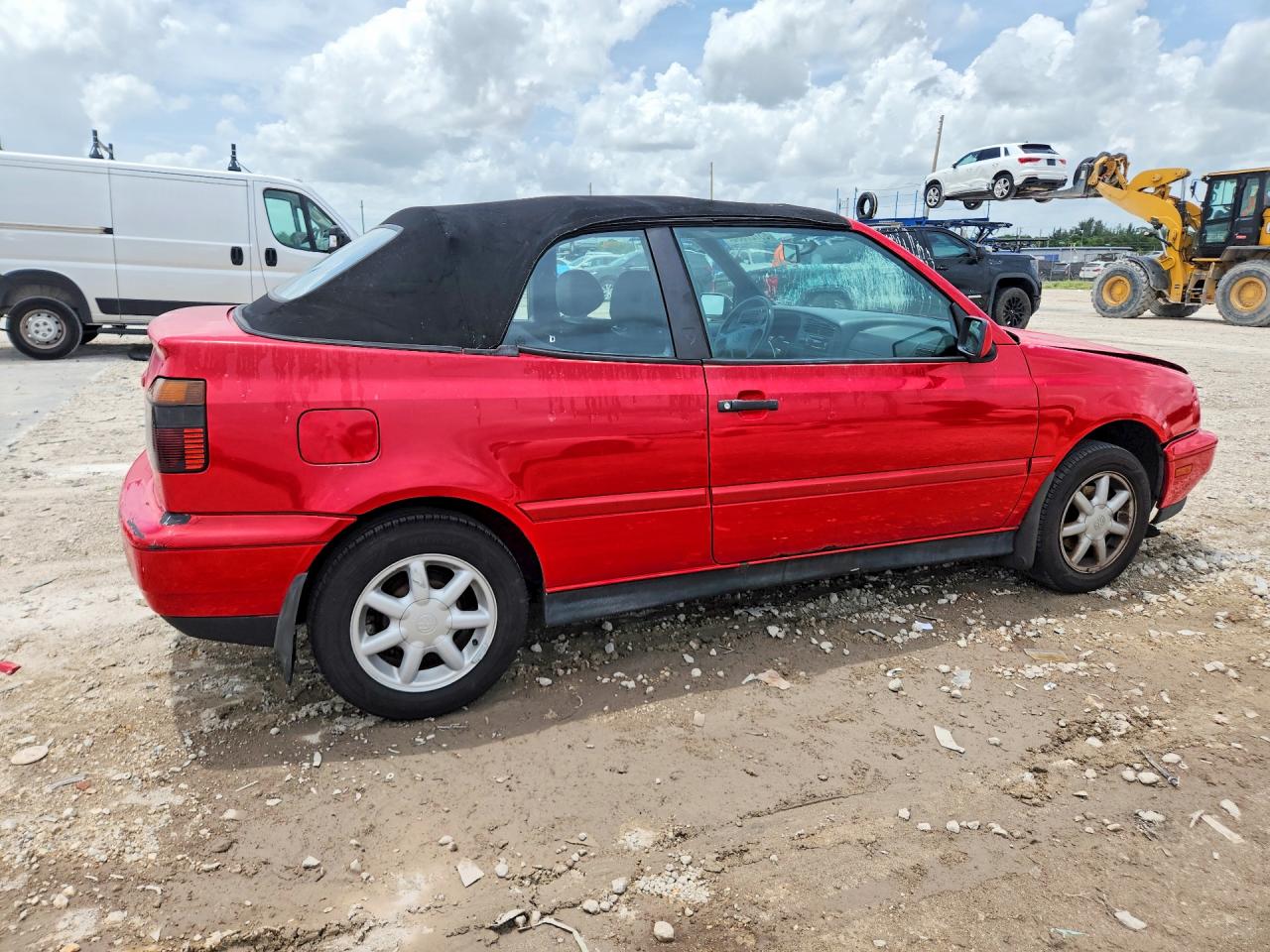 1998 Volkswagen Cabrio Gls Red vin: 3VWBA81E6WM801663