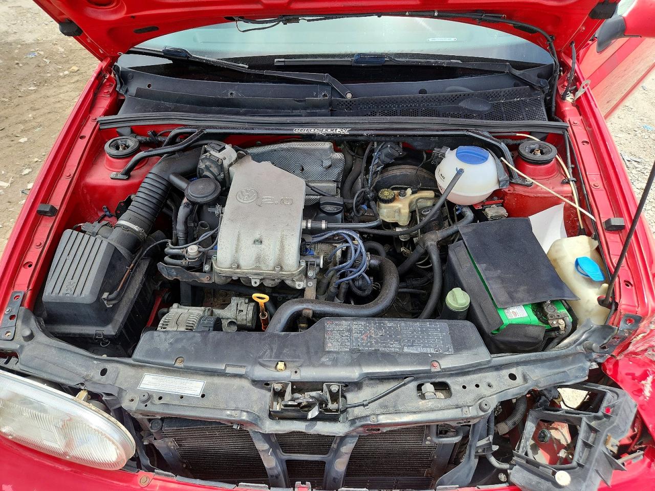 1998 Volkswagen Cabrio Gls Red vin: 3VWBA81E6WM801663