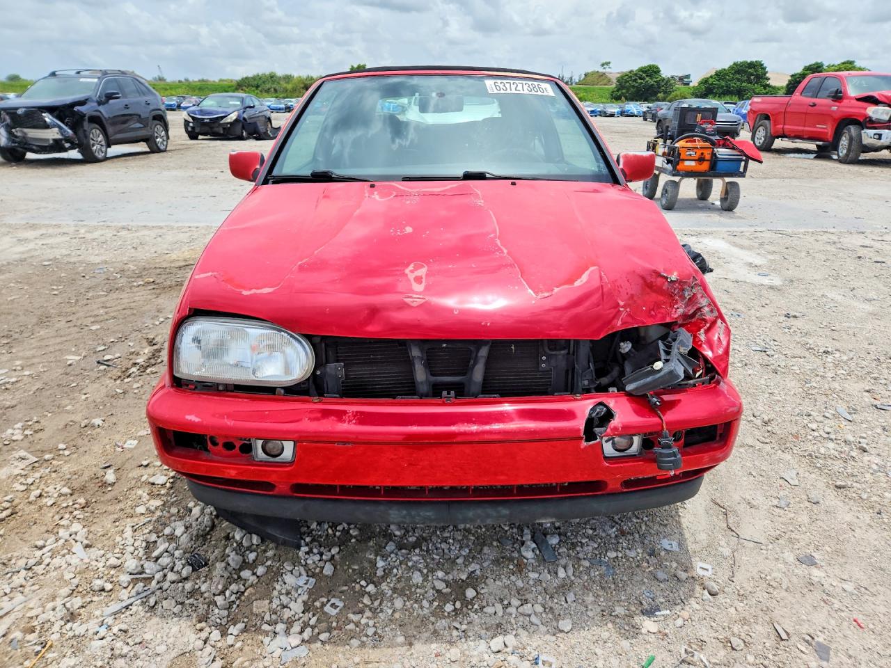 1998 Volkswagen Cabrio Gls Red vin: 3VWBA81E6WM801663