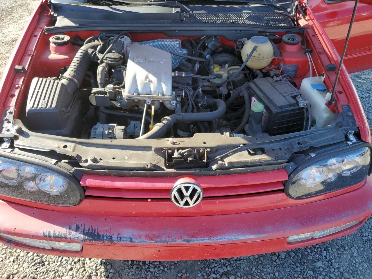 1998 Volkswagen Cabrio Gls Red vin: 3VWBA81E6WM812176