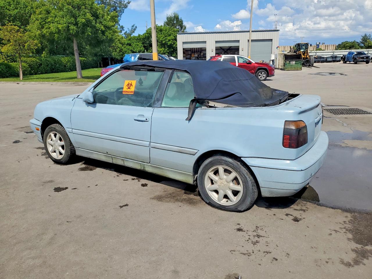 1997 Volkswagen Cabrio Highline Blue vin: 3VWBA81EXVM804256