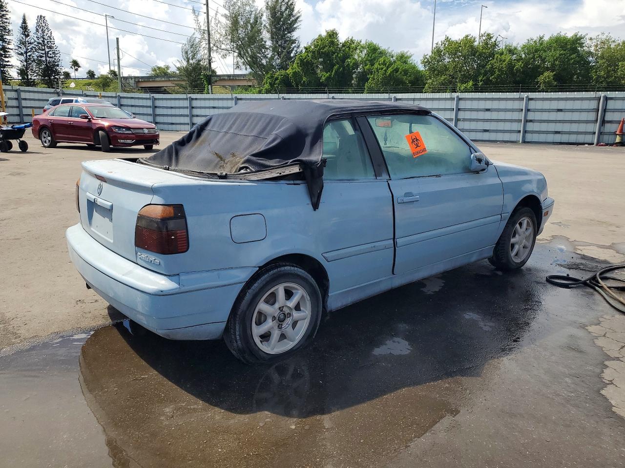1997 Volkswagen Cabrio Highline Blue vin: 3VWBA81EXVM804256