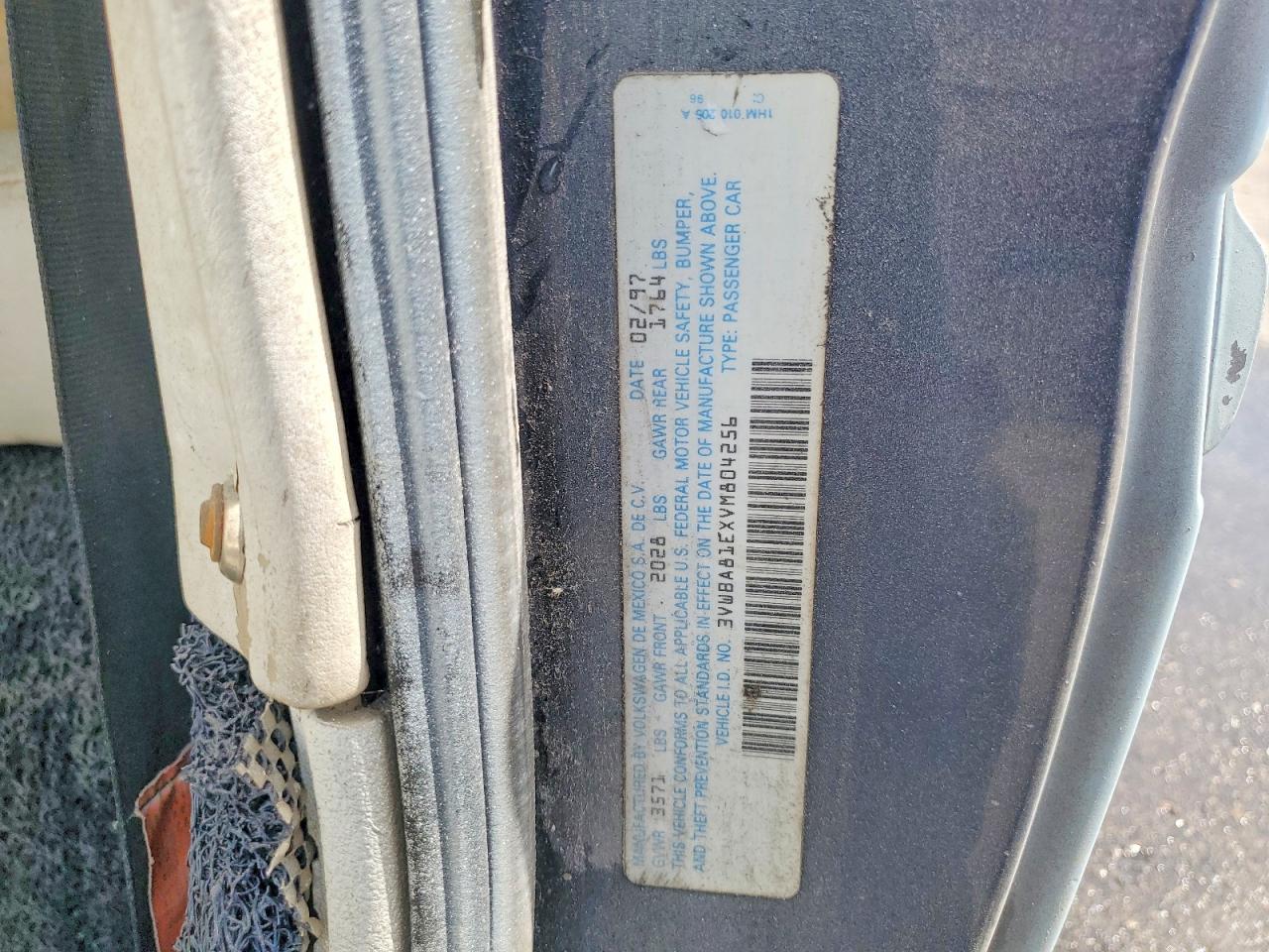 1997 Volkswagen Cabrio Highline Blue vin: 3VWBA81EXVM804256