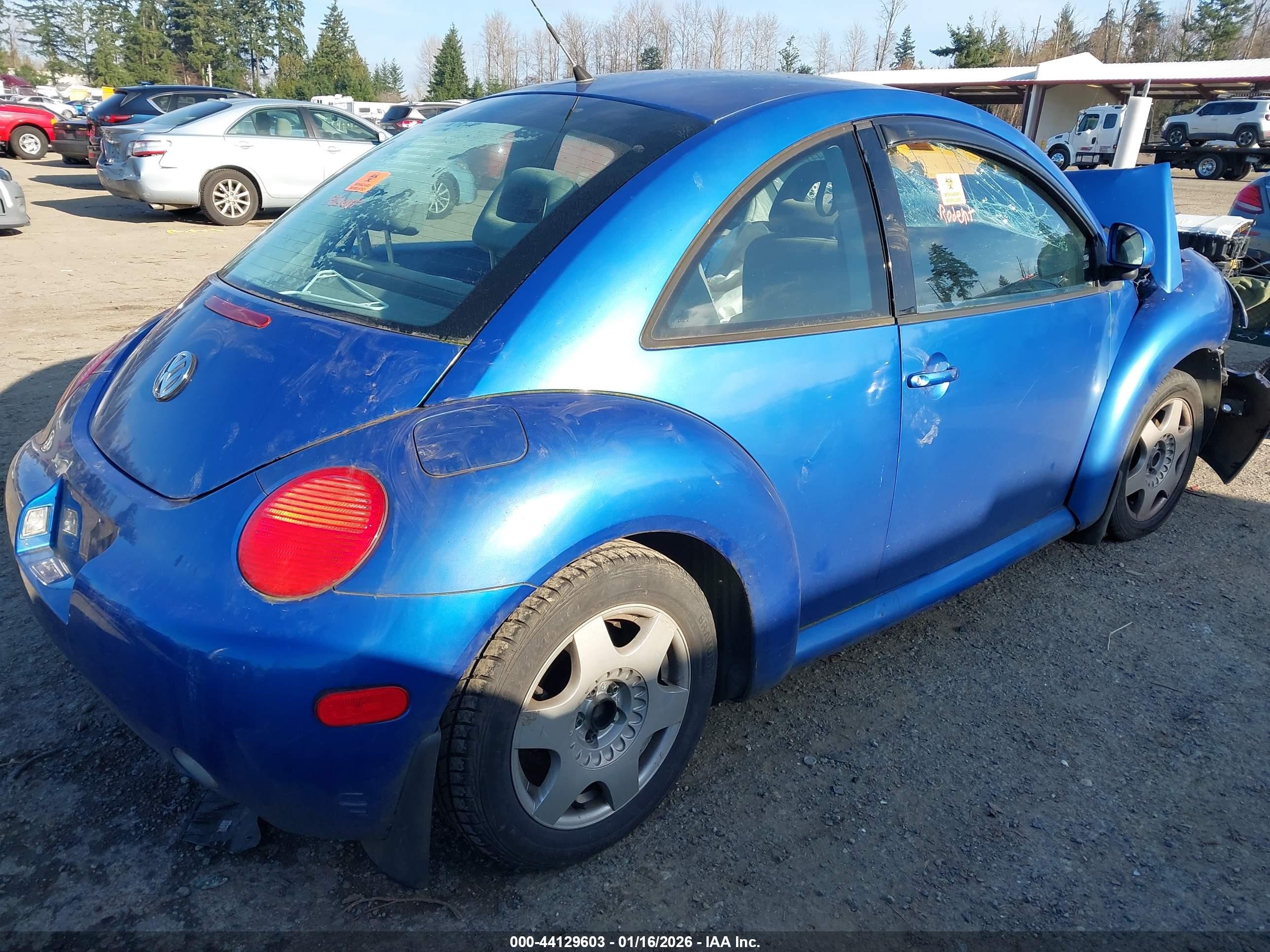 1998 Volkswagen New Beetle   Blue vin: 3VWBB61CXWM006888