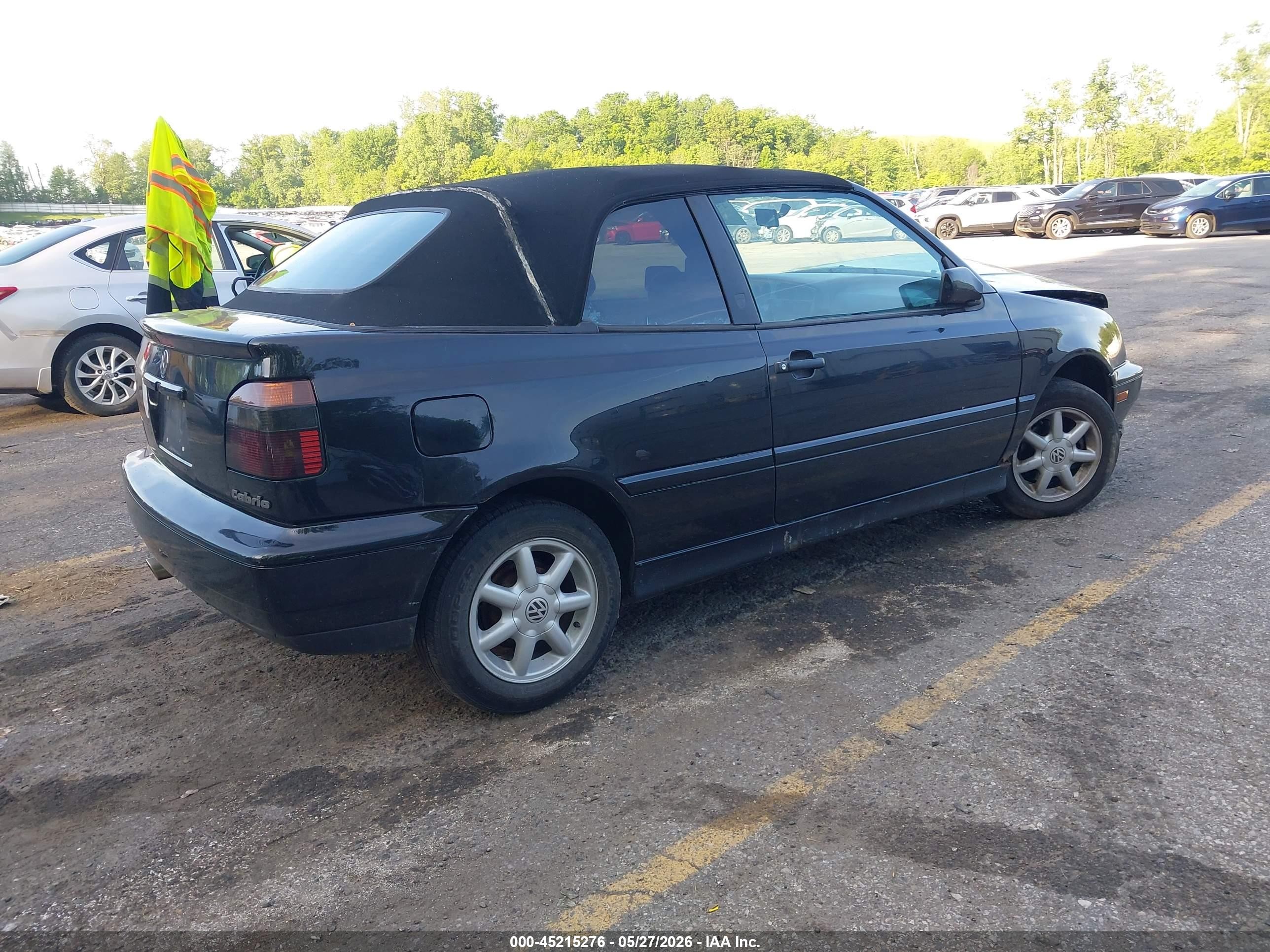 1999 Volkswagen Cabrio Gls Black vin: 3VWBB81E3XM800727