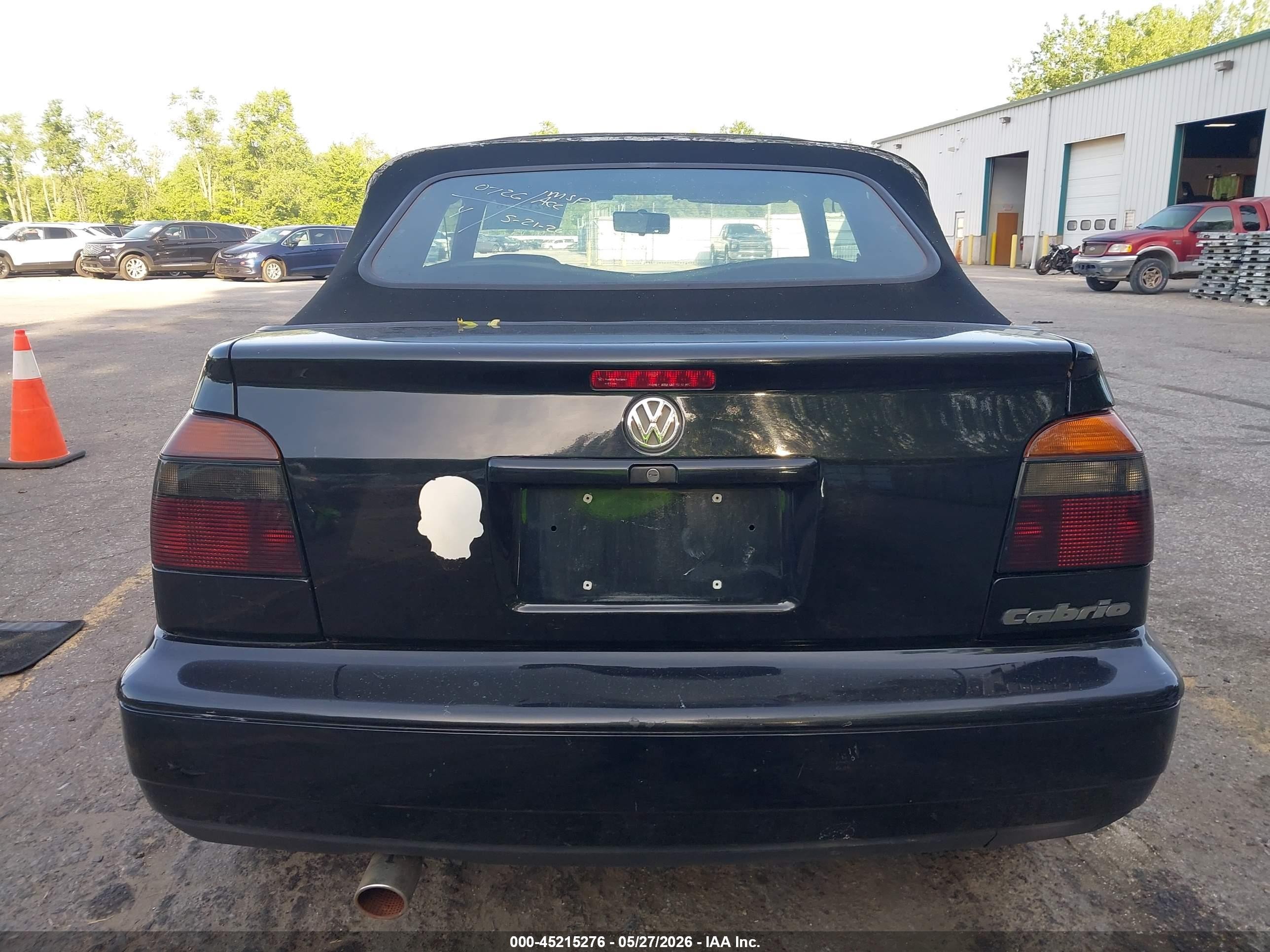 1999 Volkswagen Cabrio Gls Black vin: 3VWBB81E3XM800727