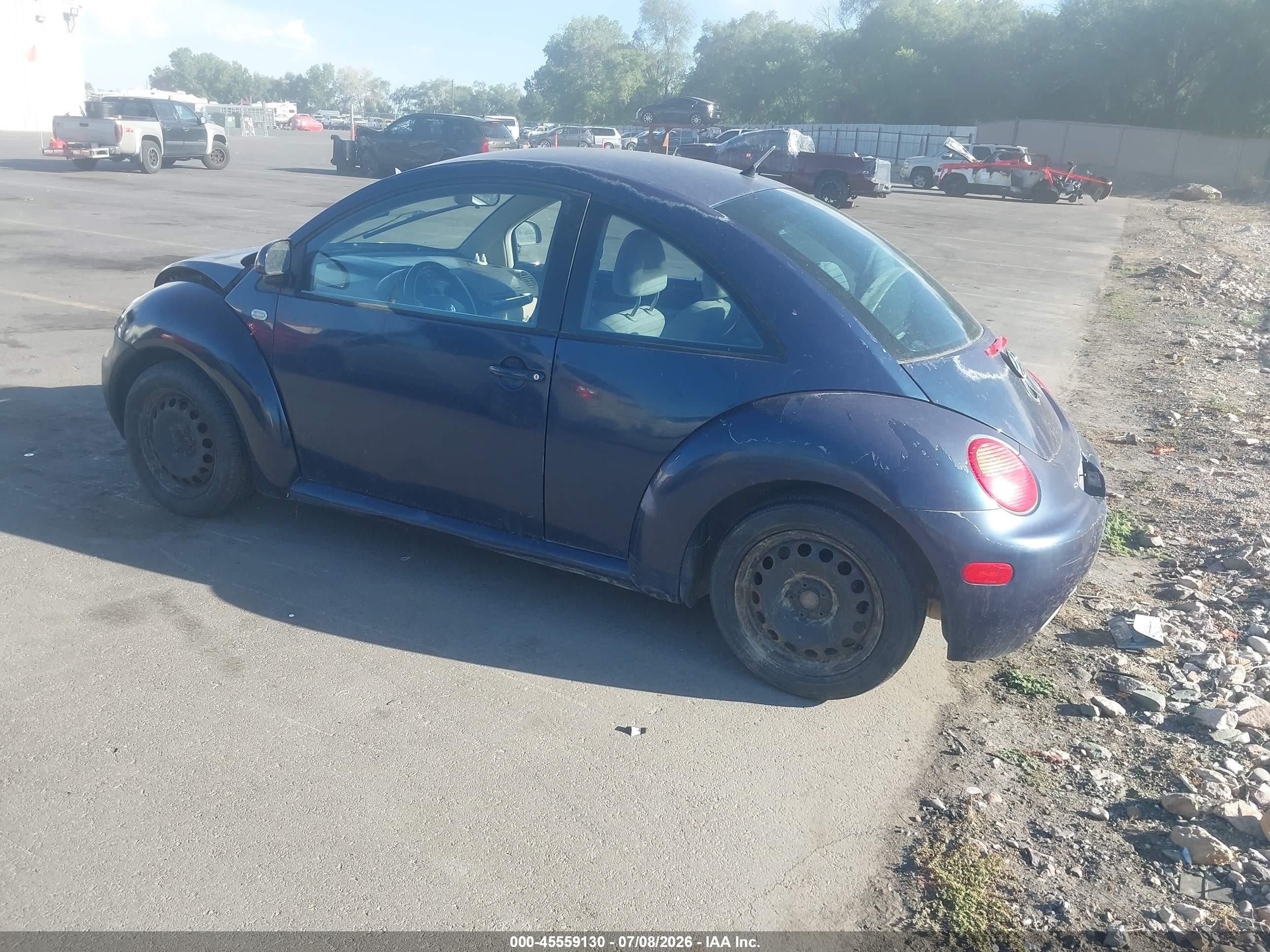 2000 Volkswagen New Beetle Gl Blue vin: 3VWBC21C7YM474926