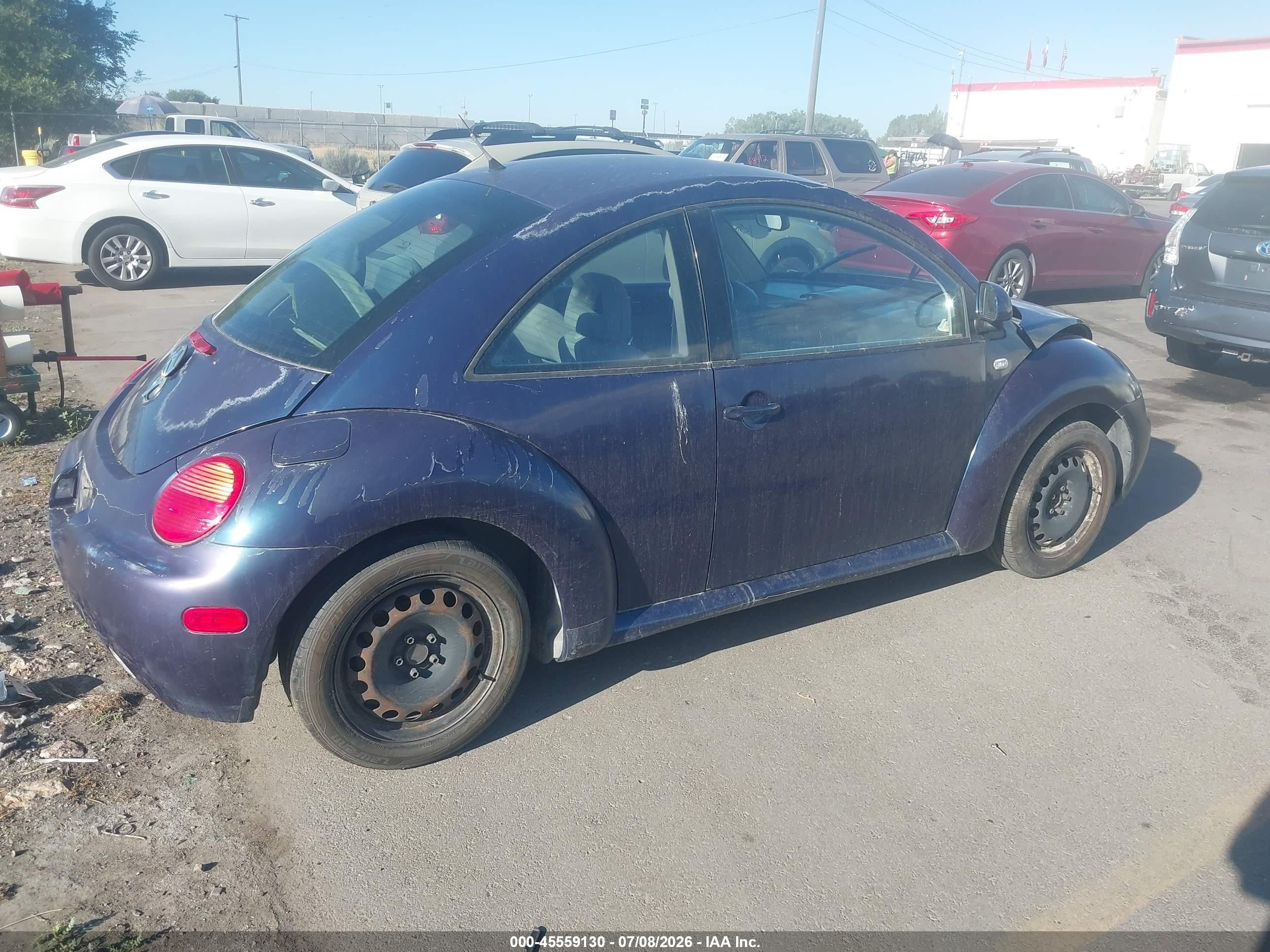 2000 Volkswagen New Beetle Gl Blue vin: 3VWBC21C7YM474926