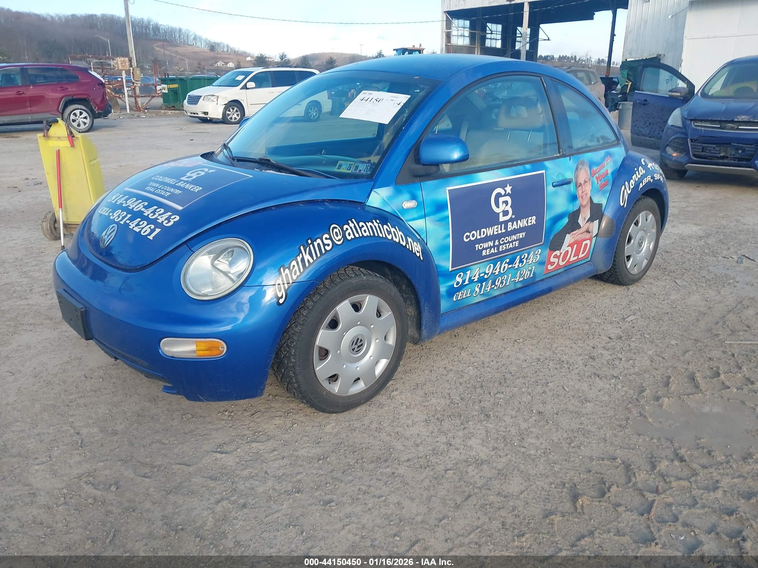 1999 Volkswagen New Beetle Gl Blue vin: 3VWBC21CXXM441806