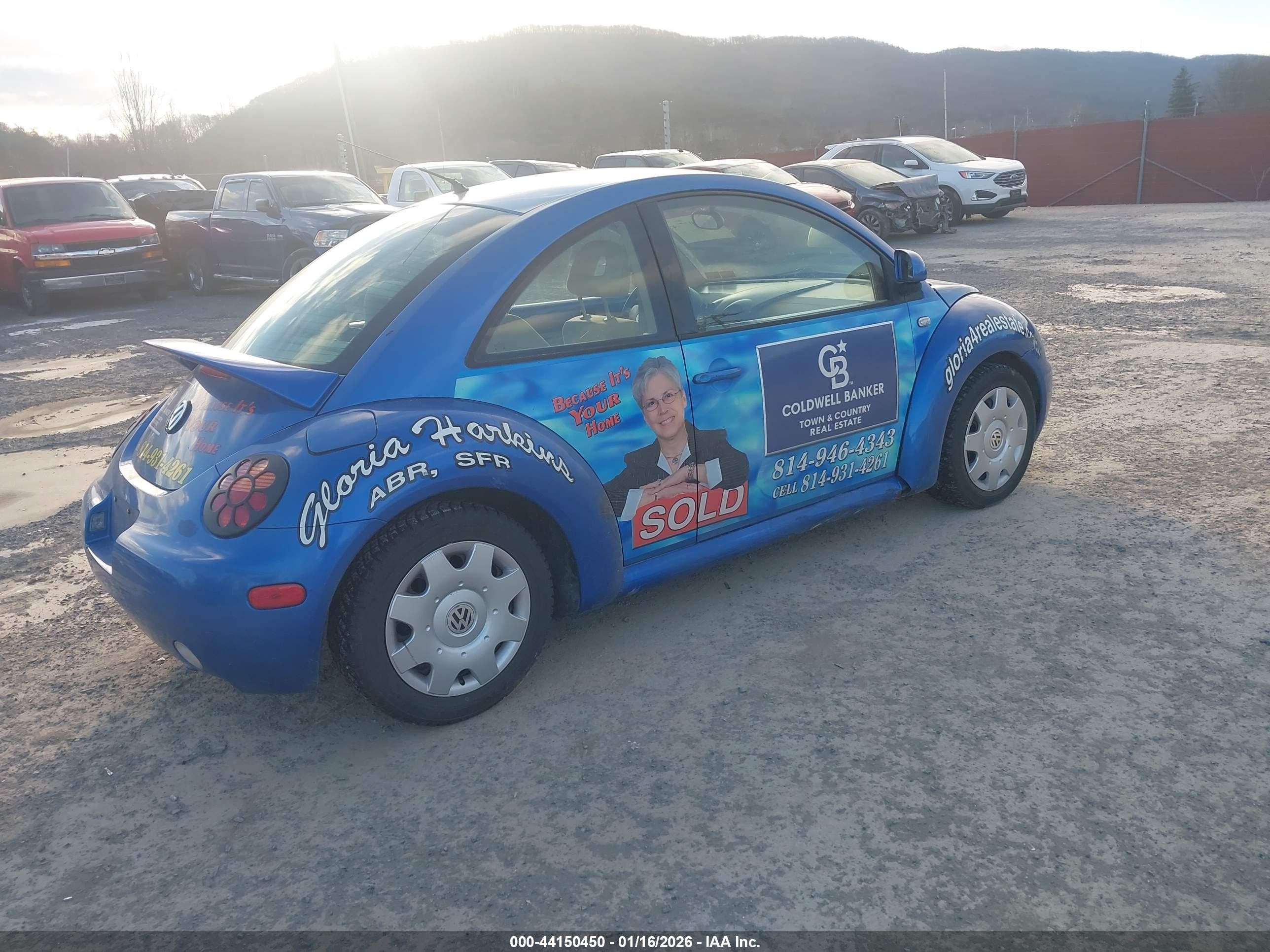 1999 Volkswagen New Beetle Gl Blue vin: 3VWBC21CXXM441806