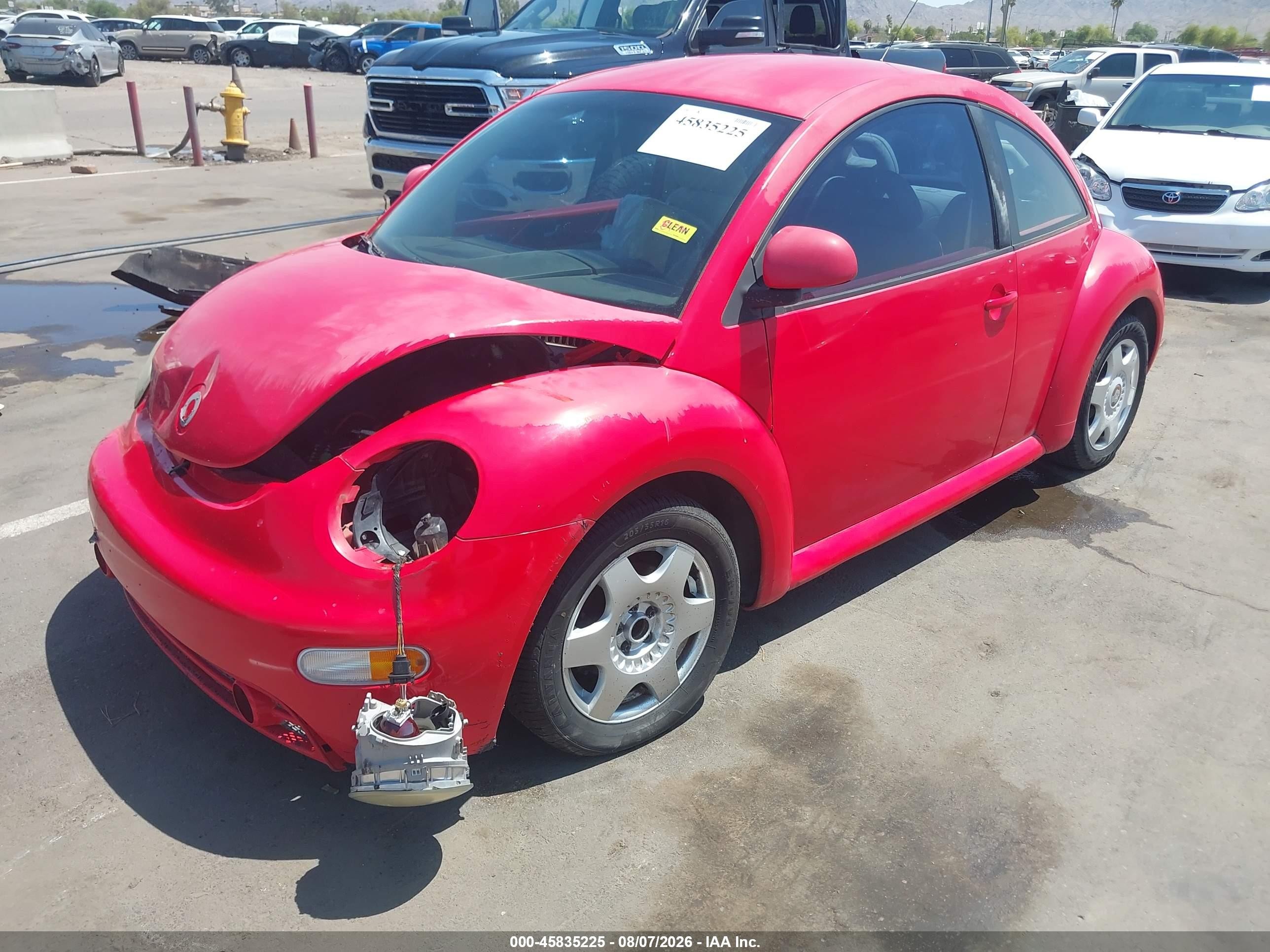 1998 Volkswagen New Beetle Tdi Красный vin: 3VWBF61C6WM010294