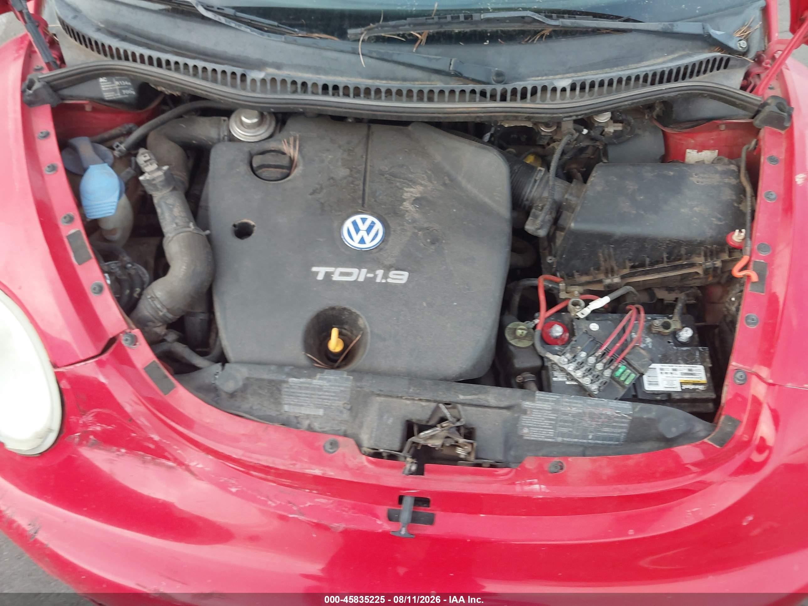 1998 Volkswagen New Beetle Tdi Красный vin: 3VWBF61C6WM010294
