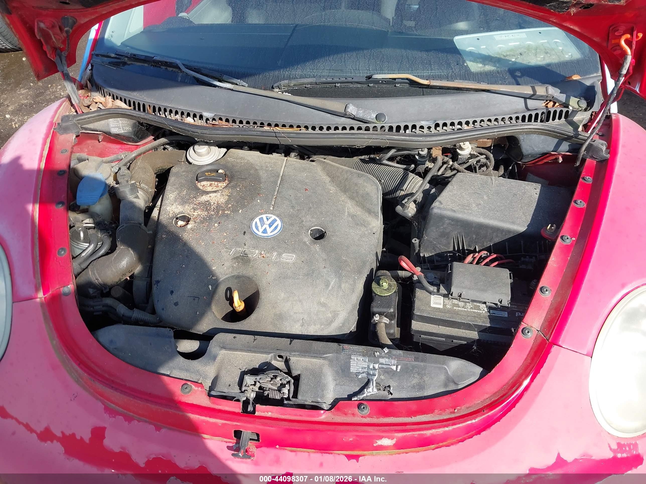 1998 Volkswagen New Beetle Tdi Красный vin: 3VWBF61CXWM037448
