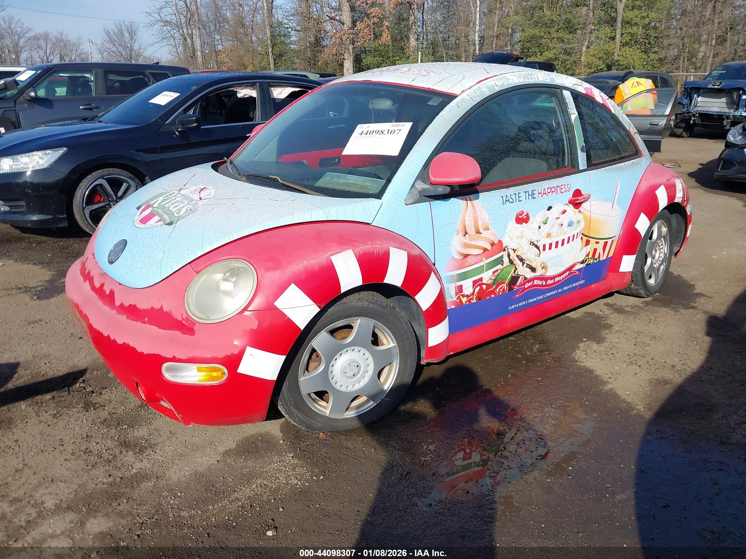 1998 Volkswagen New Beetle Tdi Красный vin: 3VWBF61CXWM037448