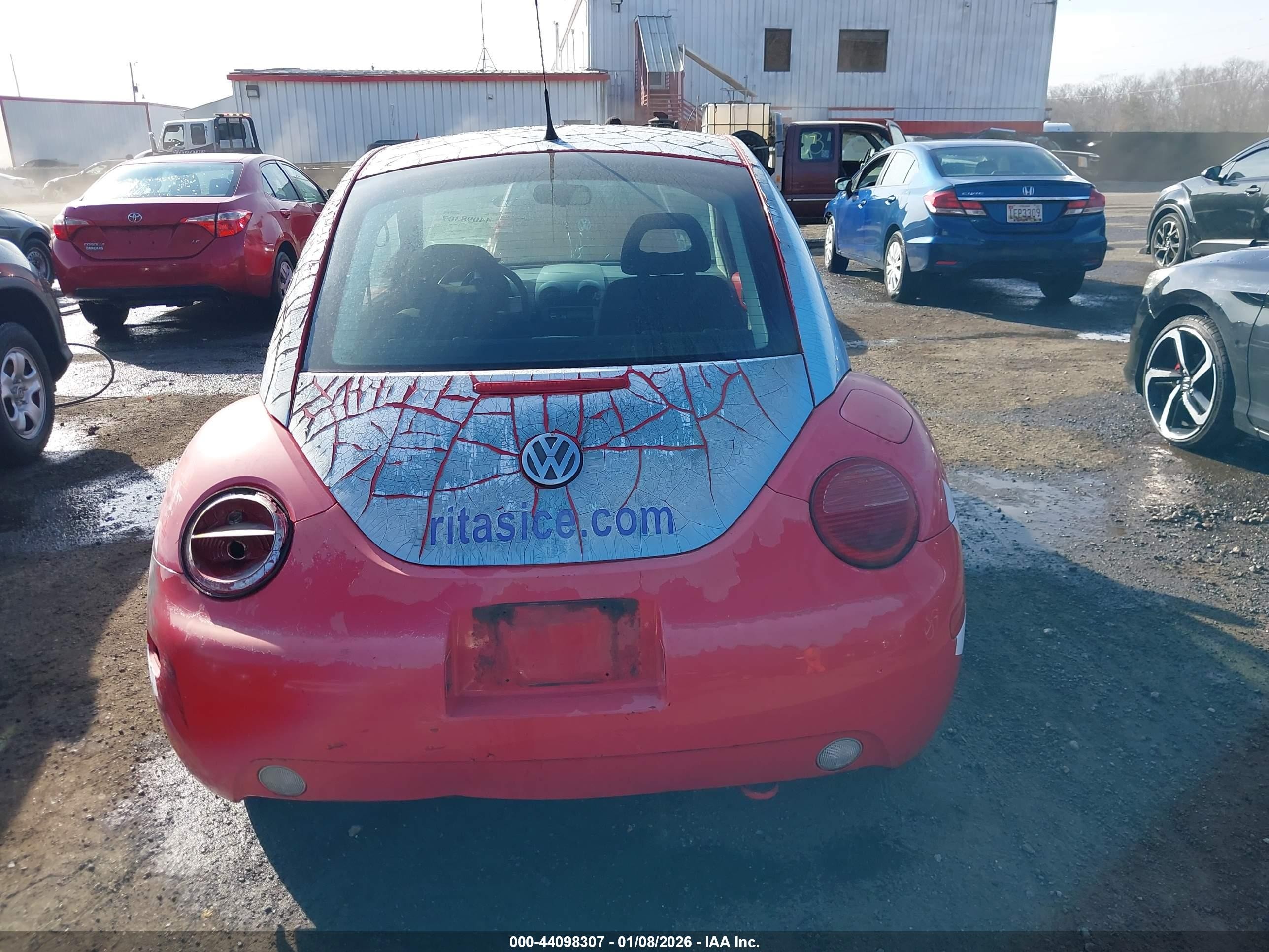 1998 Volkswagen New Beetle Tdi Красный vin: 3VWBF61CXWM037448