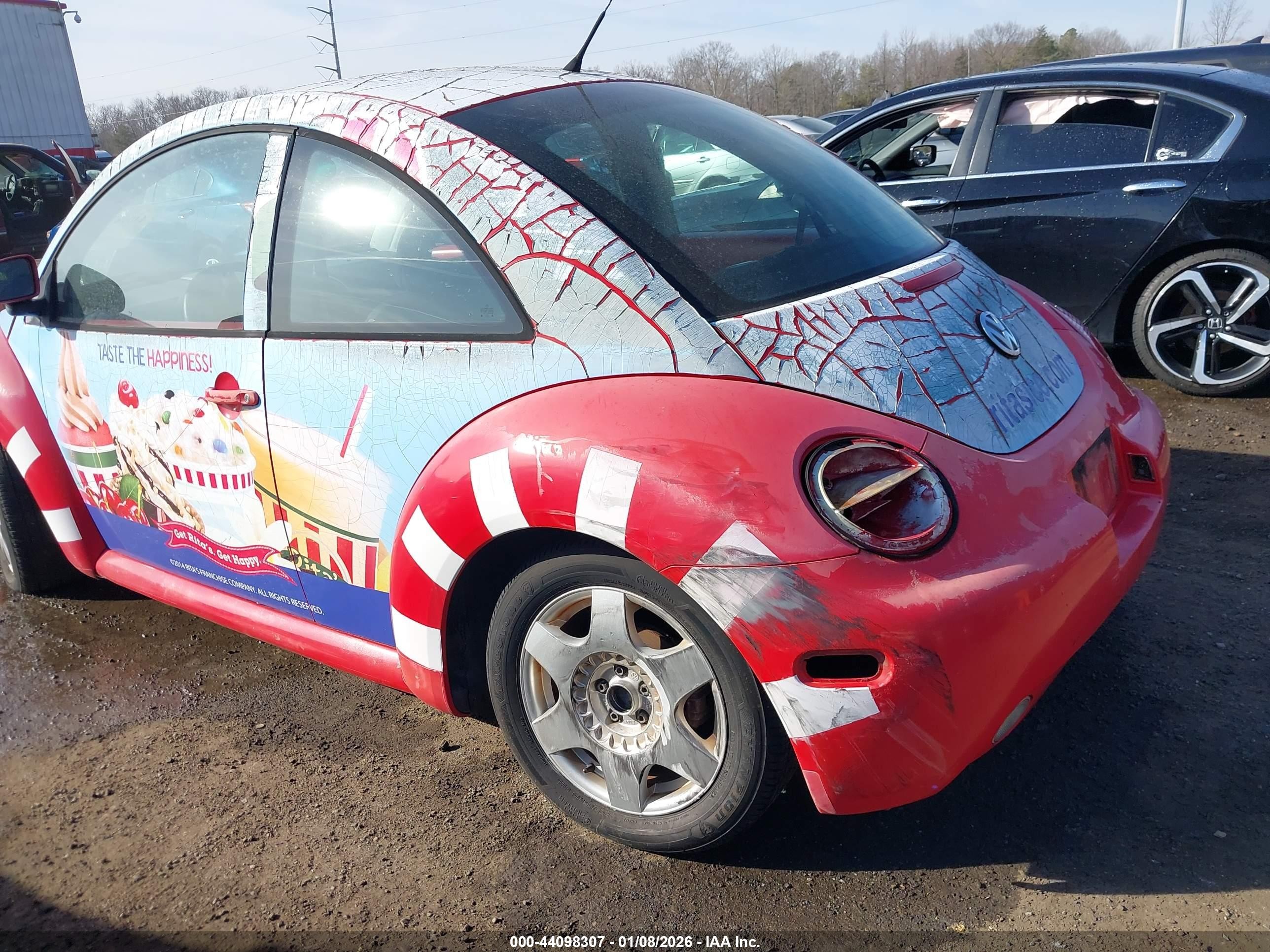 1998 Volkswagen New Beetle Tdi Красный vin: 3VWBF61CXWM037448