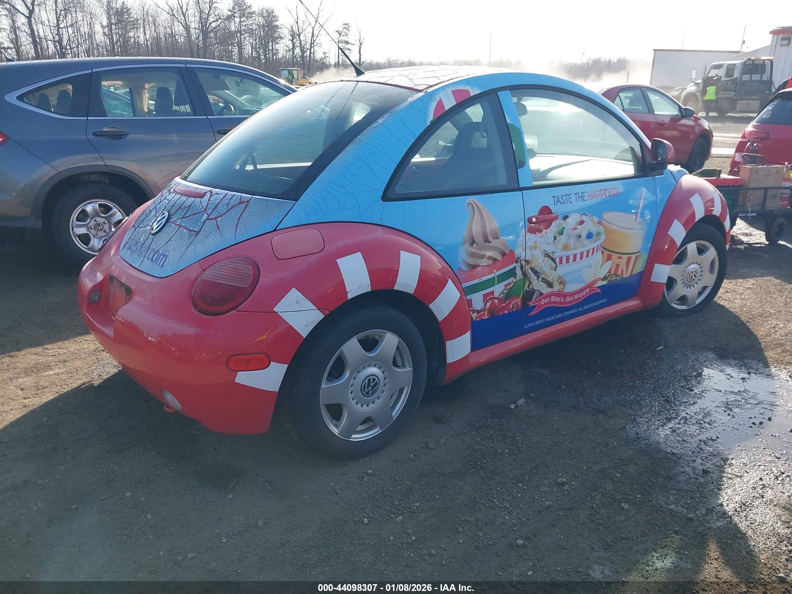 1998 Volkswagen New Beetle Tdi Красный vin: 3VWBF61CXWM037448