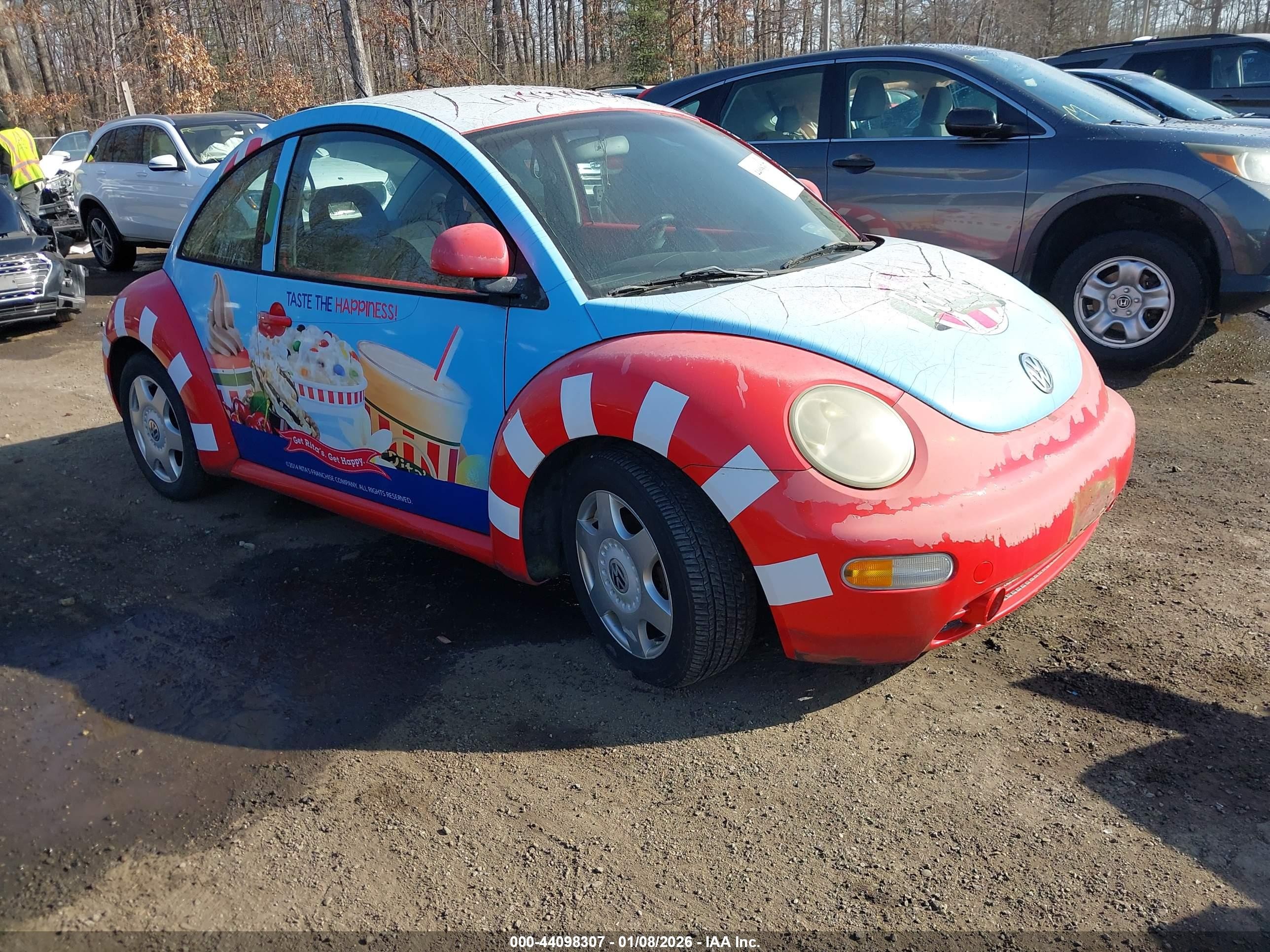 1998 Volkswagen New Beetle Tdi Красный vin: 3VWBF61CXWM037448
