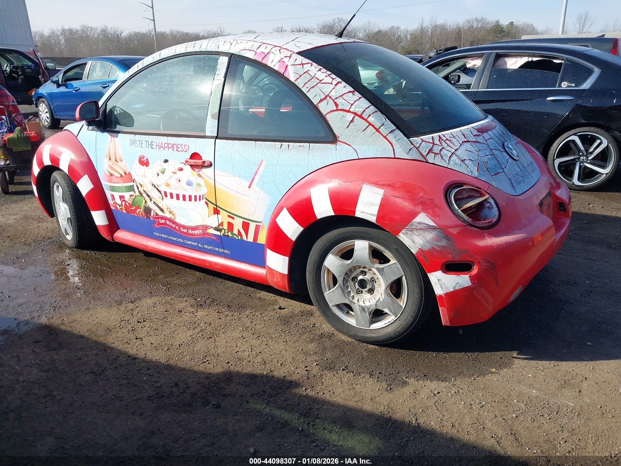 1998 Volkswagen New Beetle Tdi Красный vin: 3VWBF61CXWM037448