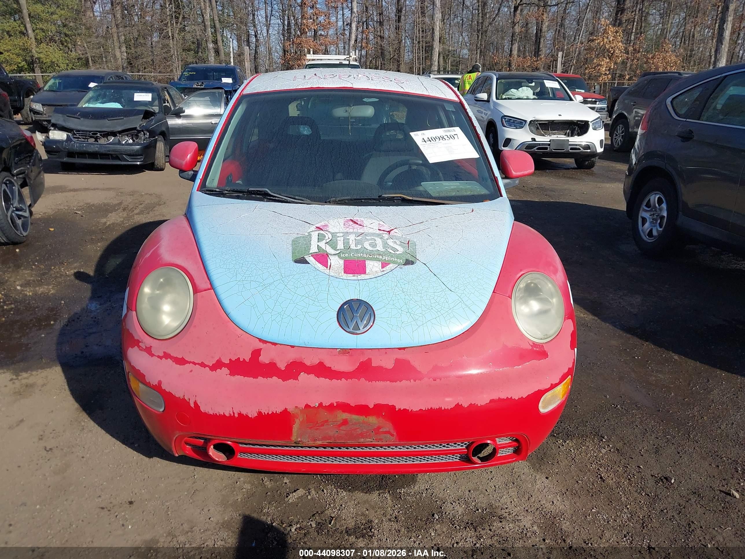 1998 Volkswagen New Beetle Tdi Красный vin: 3VWBF61CXWM037448