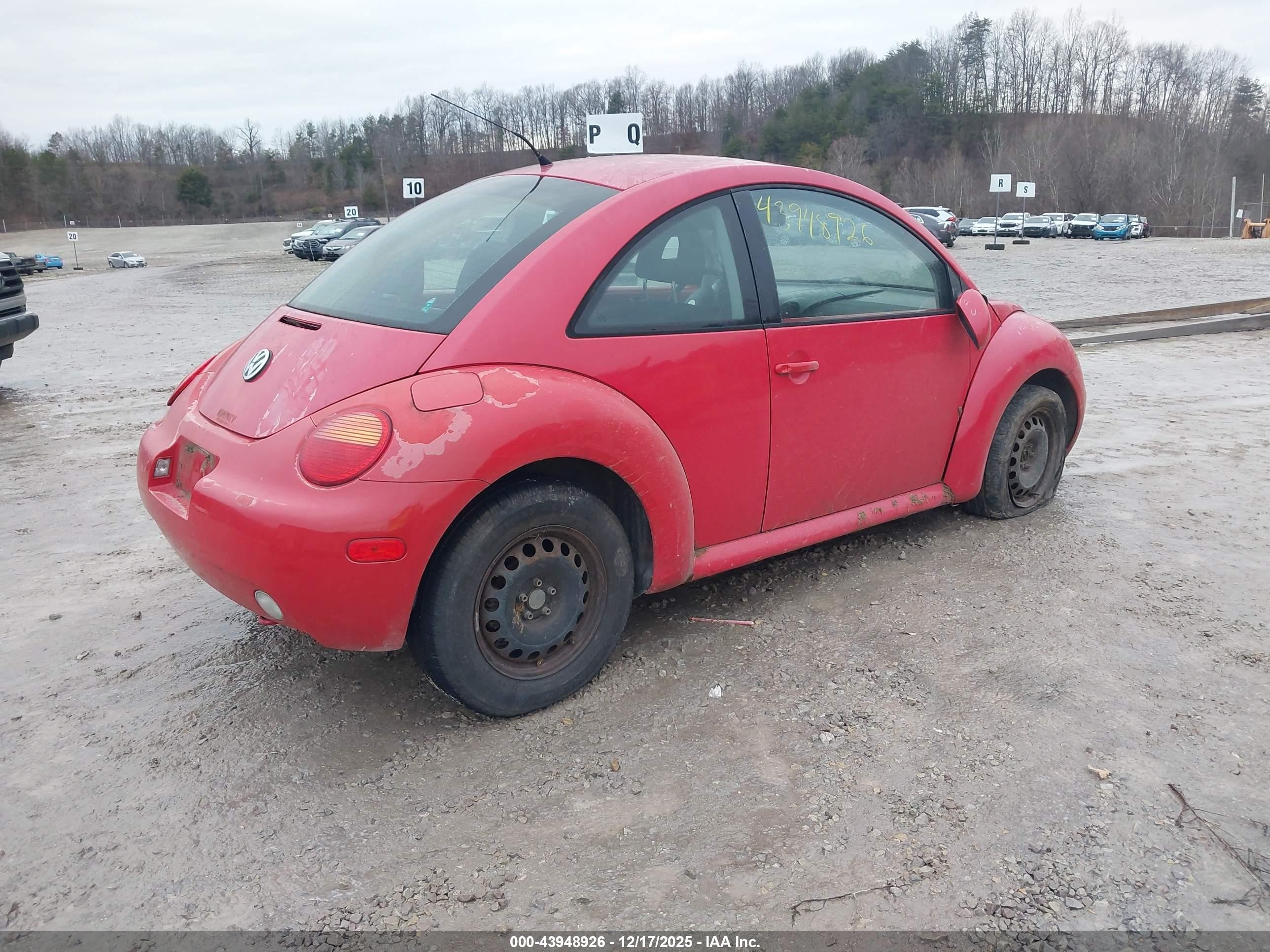 2001 Volkswagen New Beetle Gl Красный vin: 3VWBK21C01M430565