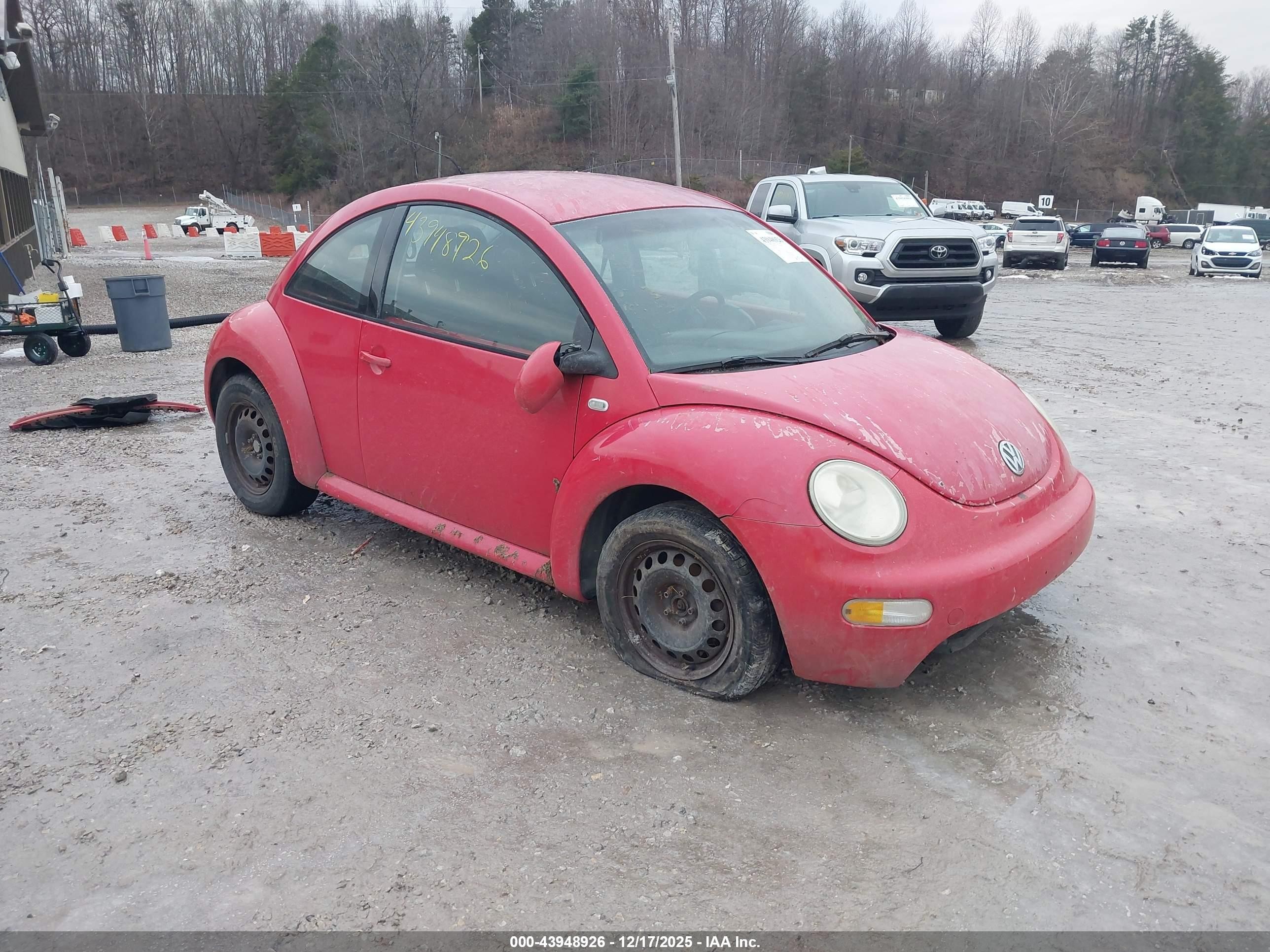2001 Volkswagen New Beetle Gl Красный vin: 3VWBK21C01M430565