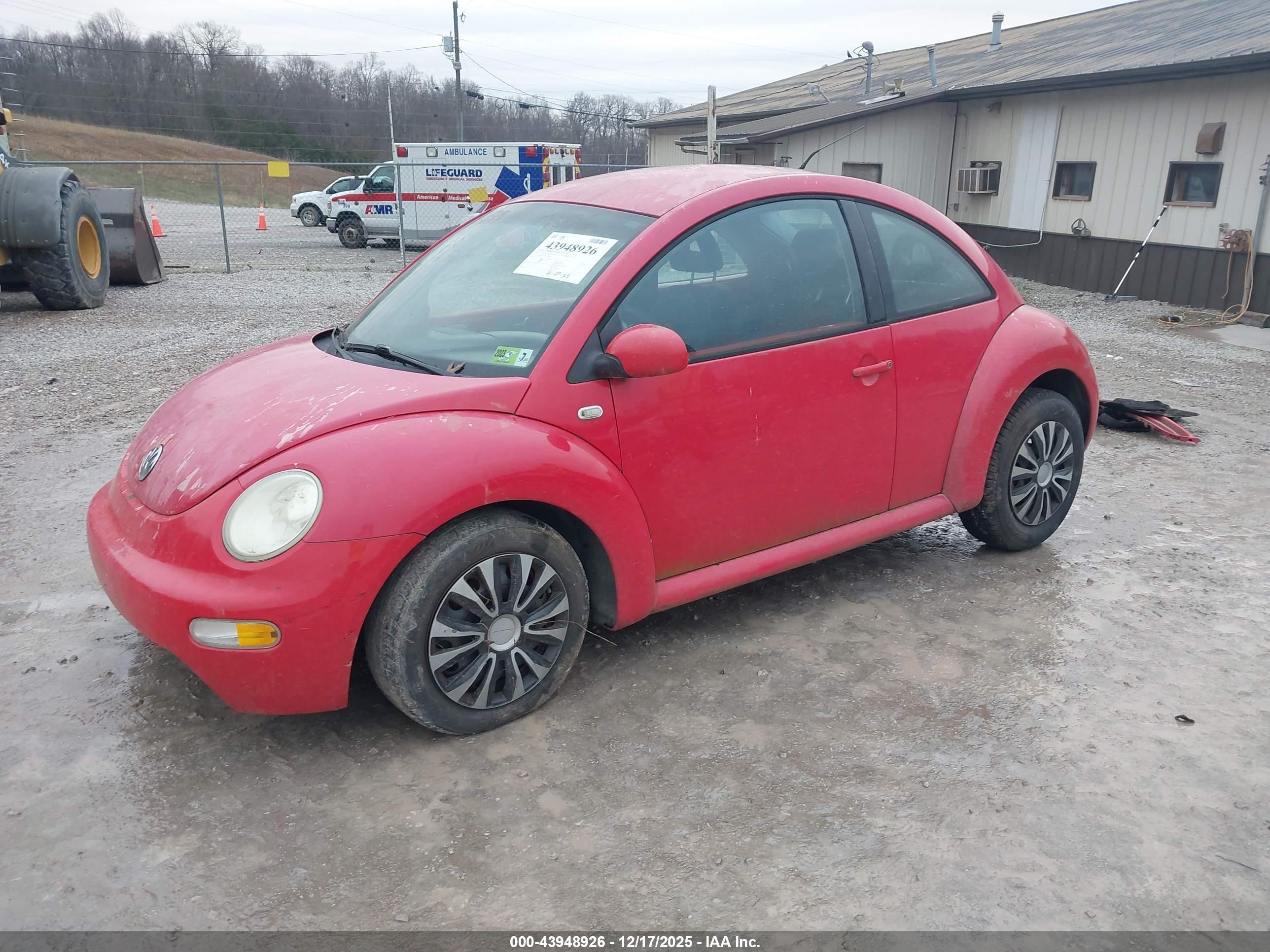 2001 Volkswagen New Beetle Gl Красный vin: 3VWBK21C01M430565