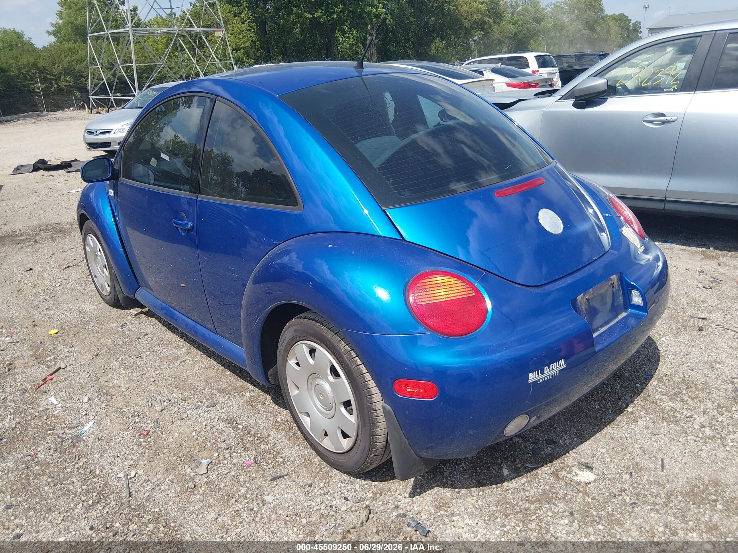 2003 Volkswagen New Beetle Gl Blue vin: 3VWBK21C03M426874