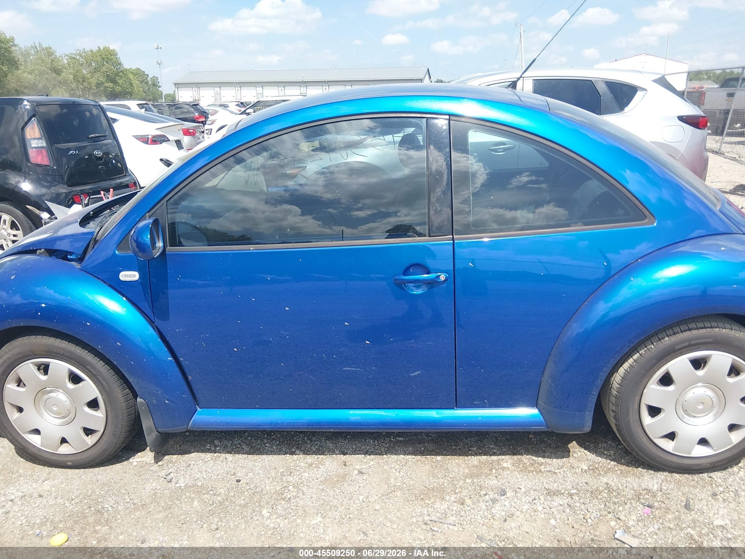 2003 Volkswagen New Beetle Gl Blue vin: 3VWBK21C03M426874