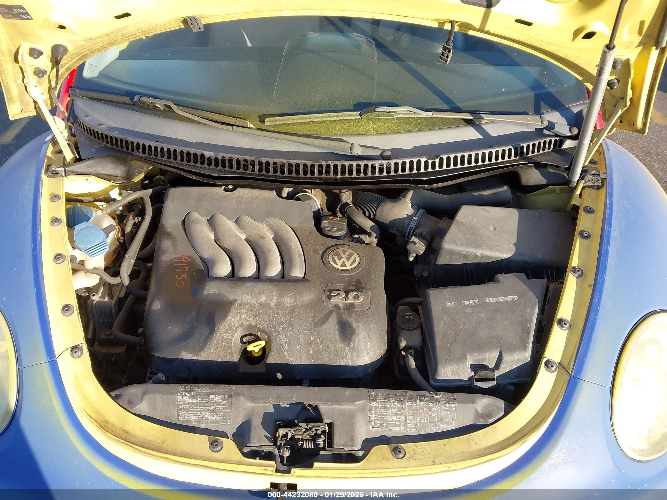 2004 Volkswagen New Beetle Gl Yellow vin: 3VWBK21C64M401298