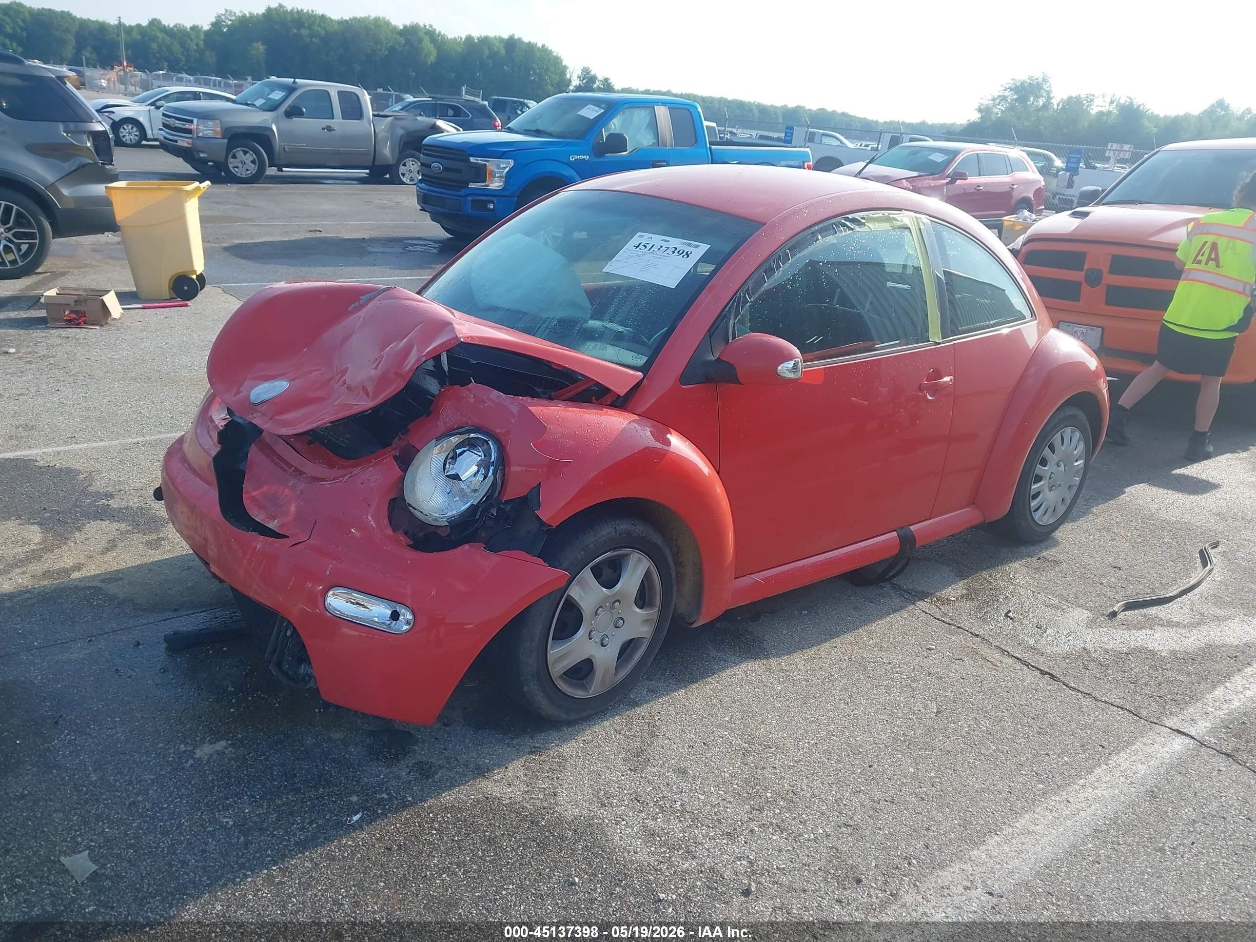 2003 Volkswagen New Beetle Gl Orange vin: 3VWBK21CX3M443813