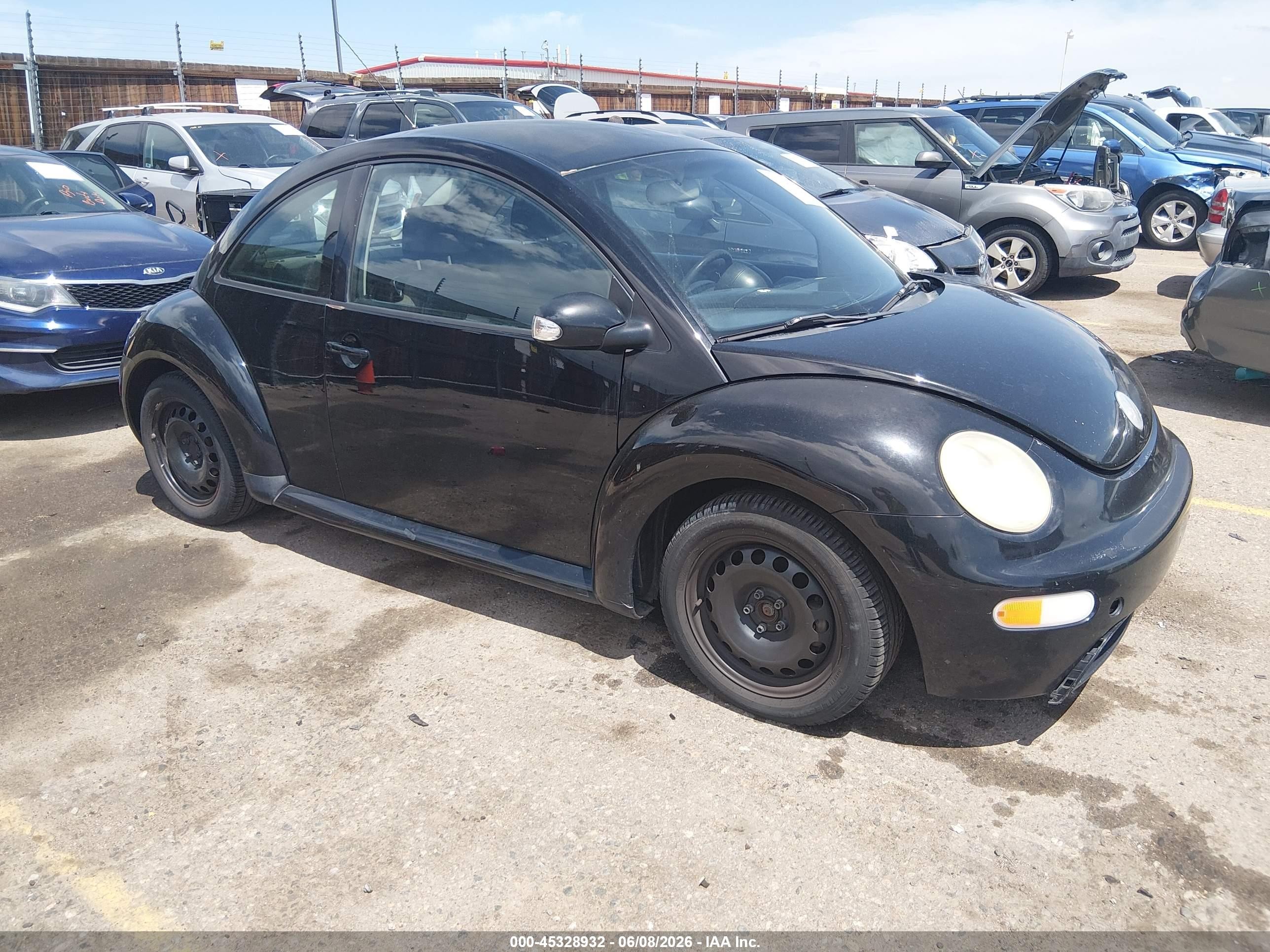2005 Volkswagen New Beetle Gl Black vin: 3VWBK31C45M416485