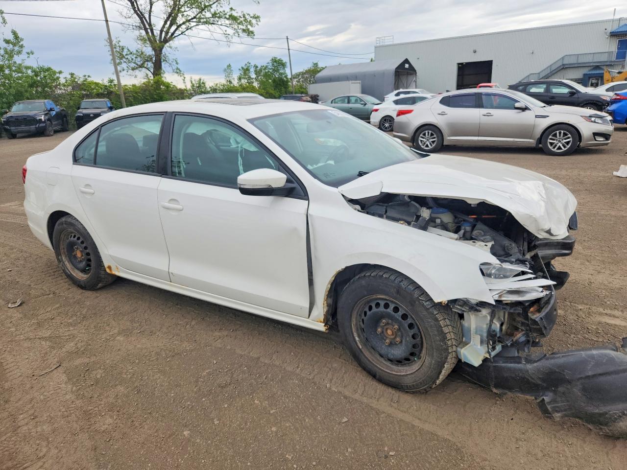 2014 Volkswagen Jetta Se White vin: 3VWBK7AJ5EM352432
