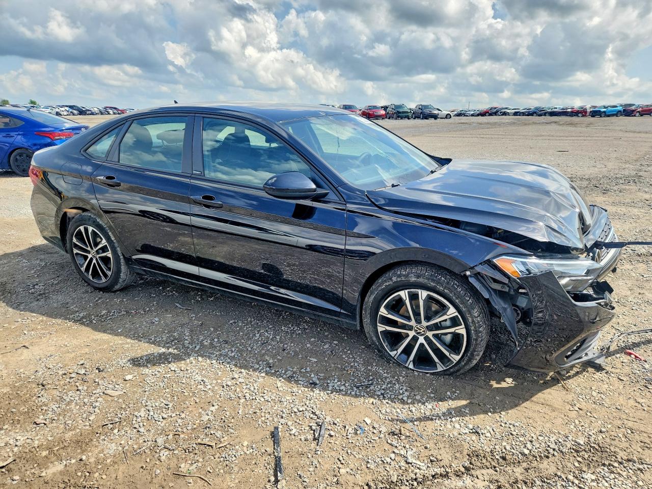 2024 Volkswagen Jetta Sport Black vin: 3VWBM7BU1RM074105