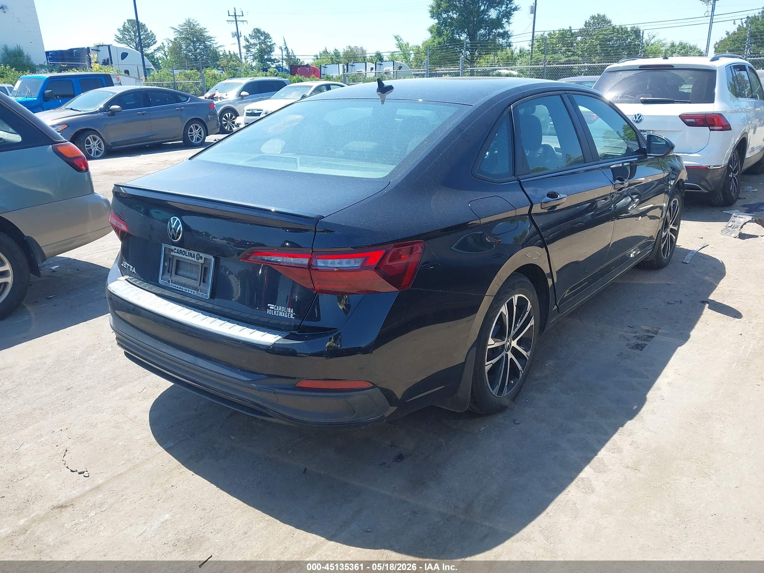 2023 Volkswagen Jetta 1.5t Sport Black vin: 3VWBM7BU4PM025414