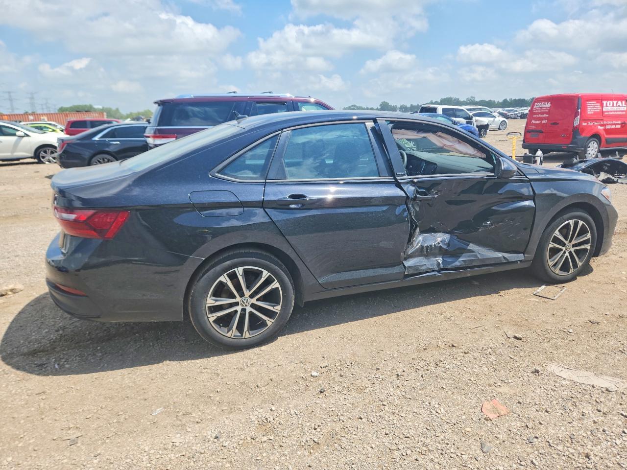 2023 Volkswagen Jetta Sport Black vin: 3VWBM7BU4PM056615