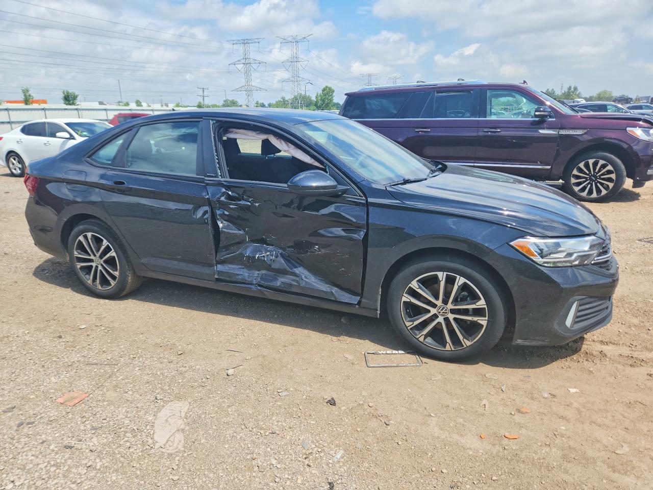 2023 Volkswagen Jetta Sport Black vin: 3VWBM7BU4PM056615