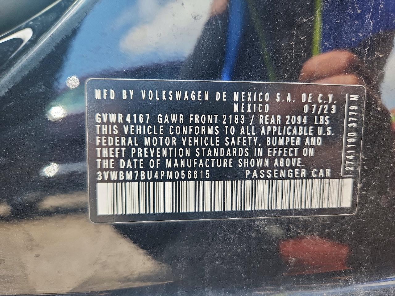 2023 Volkswagen Jetta Sport Black vin: 3VWBM7BU4PM056615