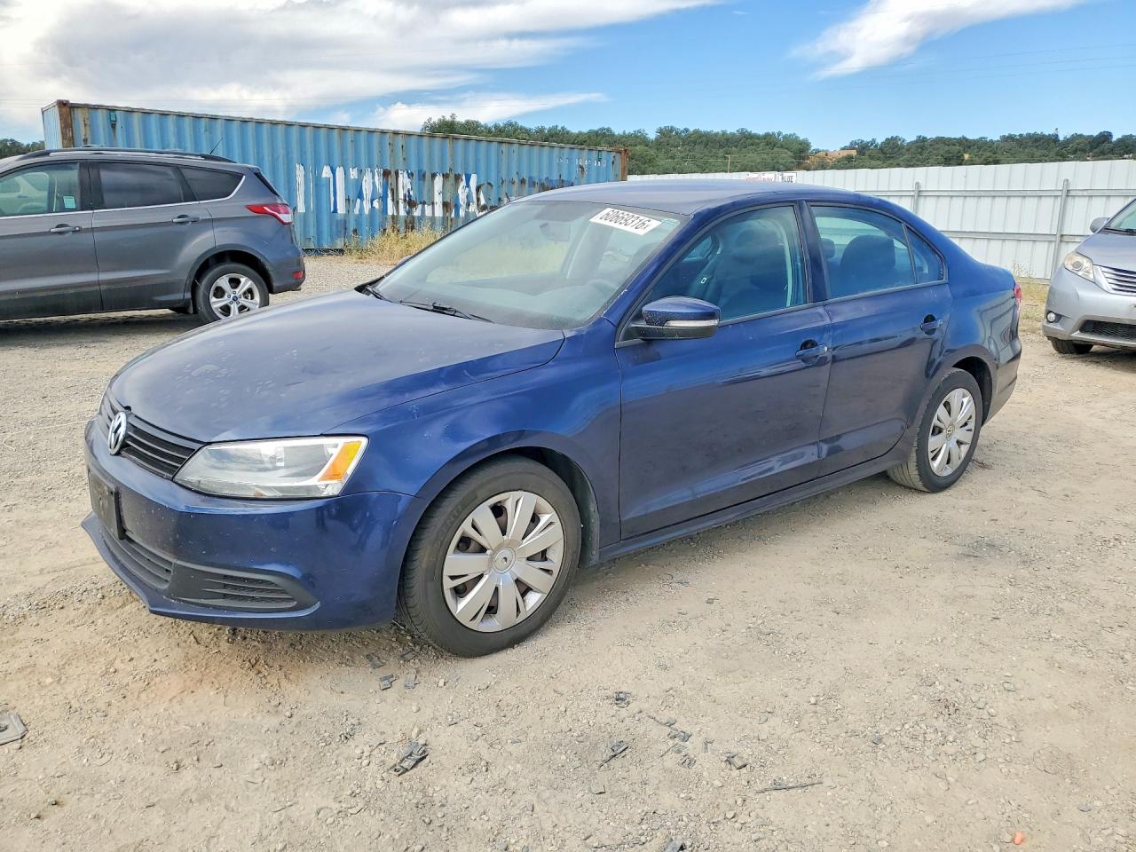 2012 Volkswagen Jetta Se Blue vin: 3VWBP7AJ0CM029436