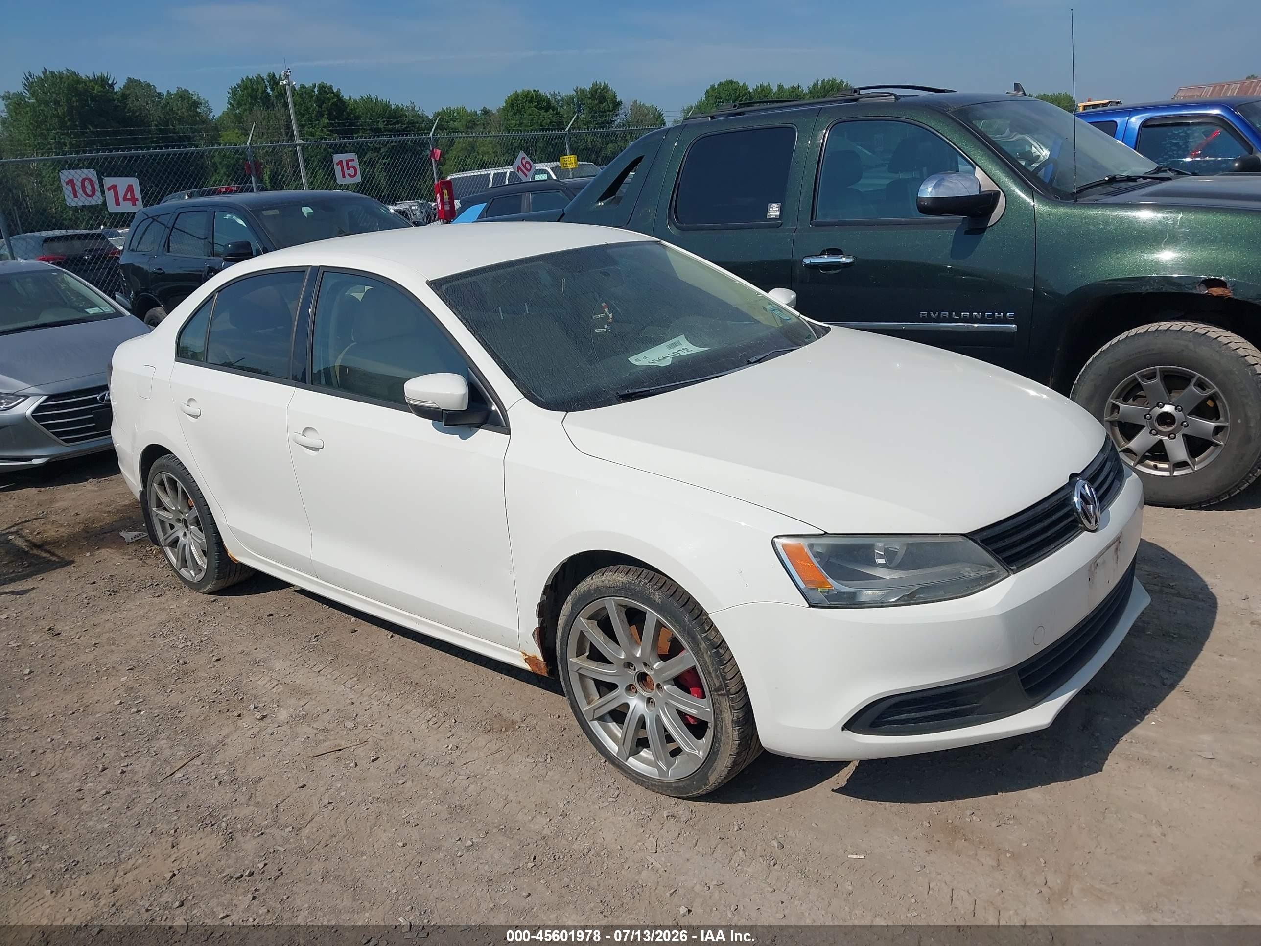 2012 Volkswagen Jetta 2.5l Se White vin: 3VWBP7AJ0CM113076