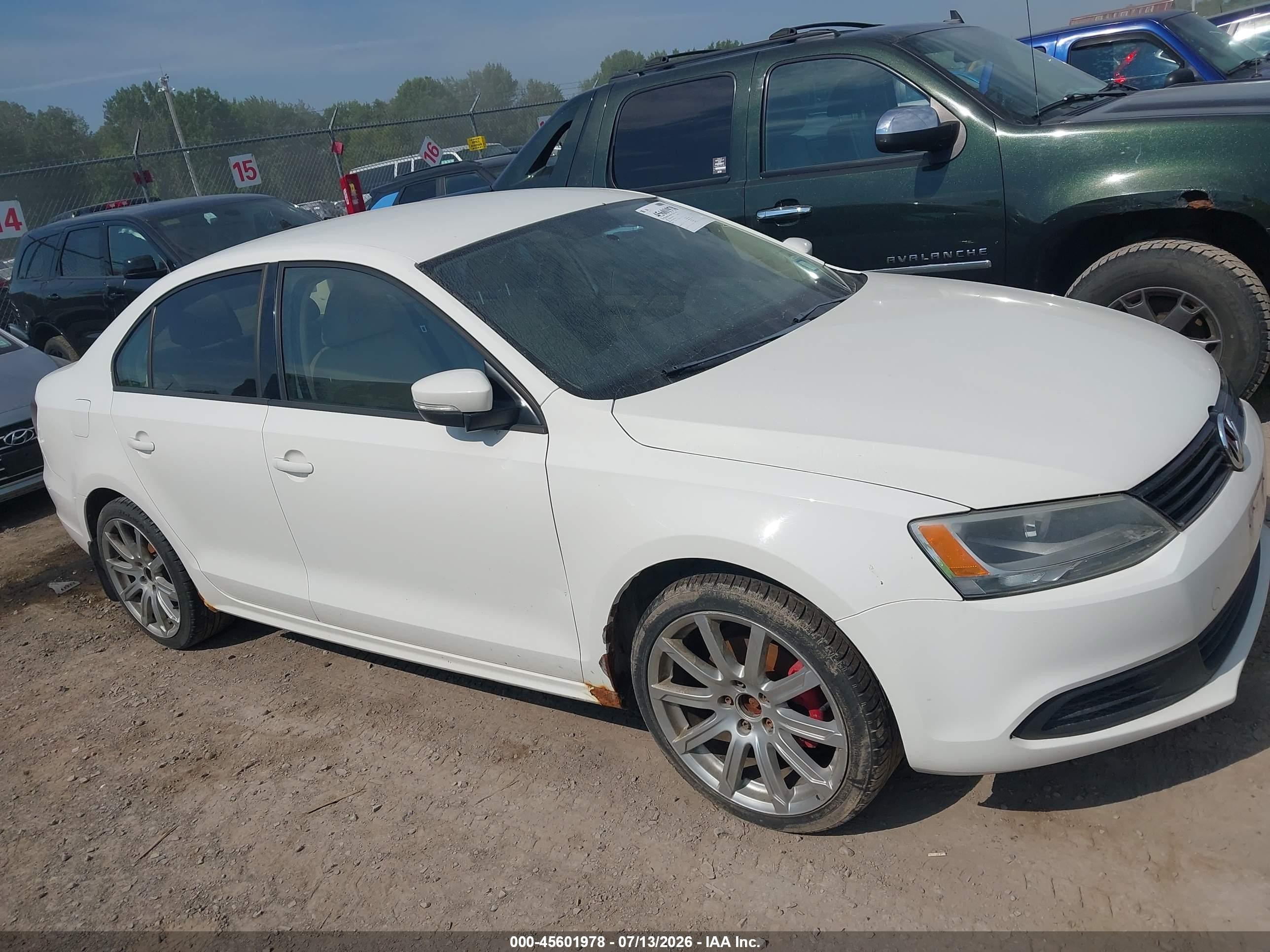 2012 Volkswagen Jetta 2.5l Se White vin: 3VWBP7AJ0CM113076