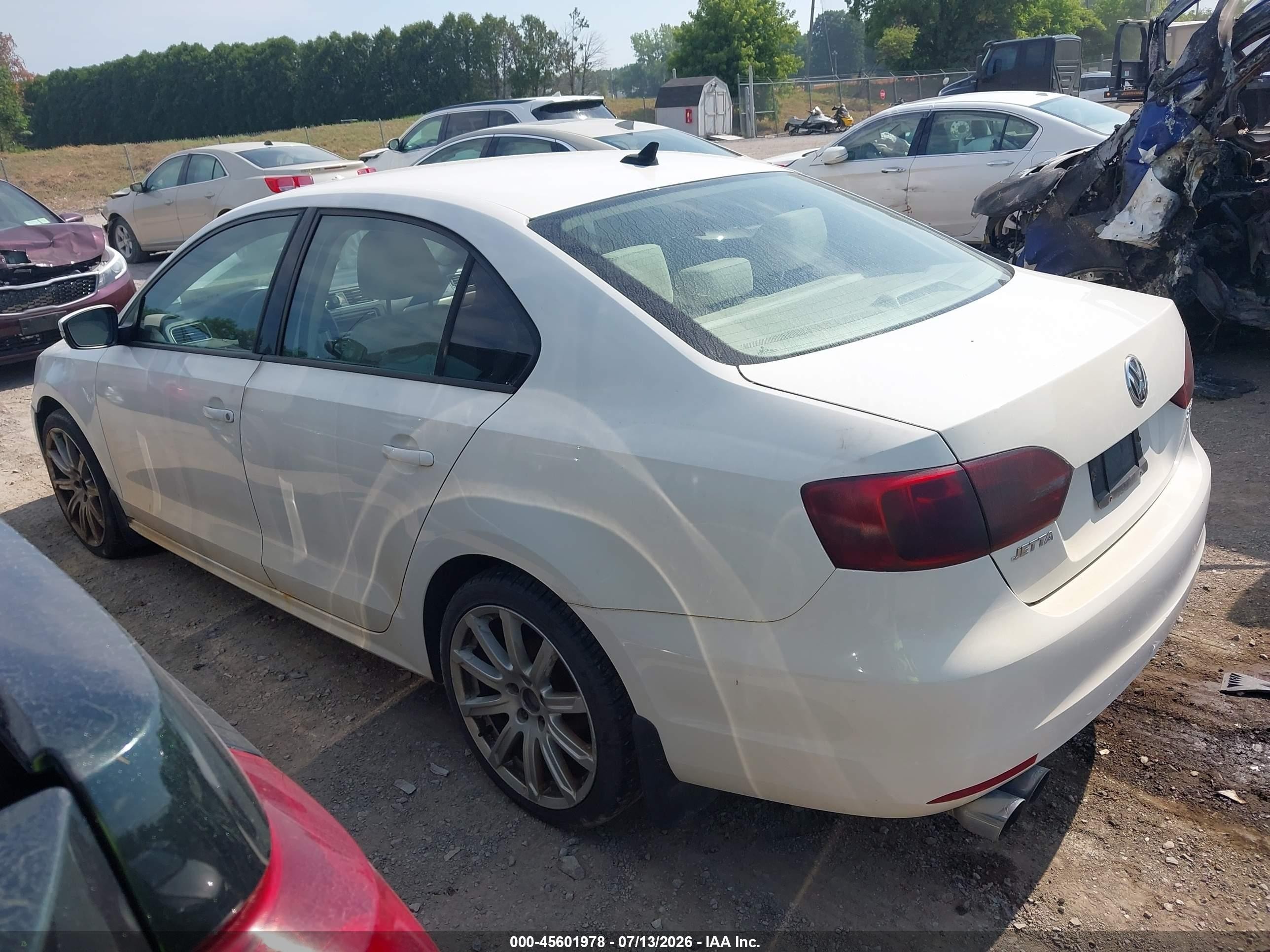 2012 Volkswagen Jetta 2.5l Se White vin: 3VWBP7AJ0CM113076