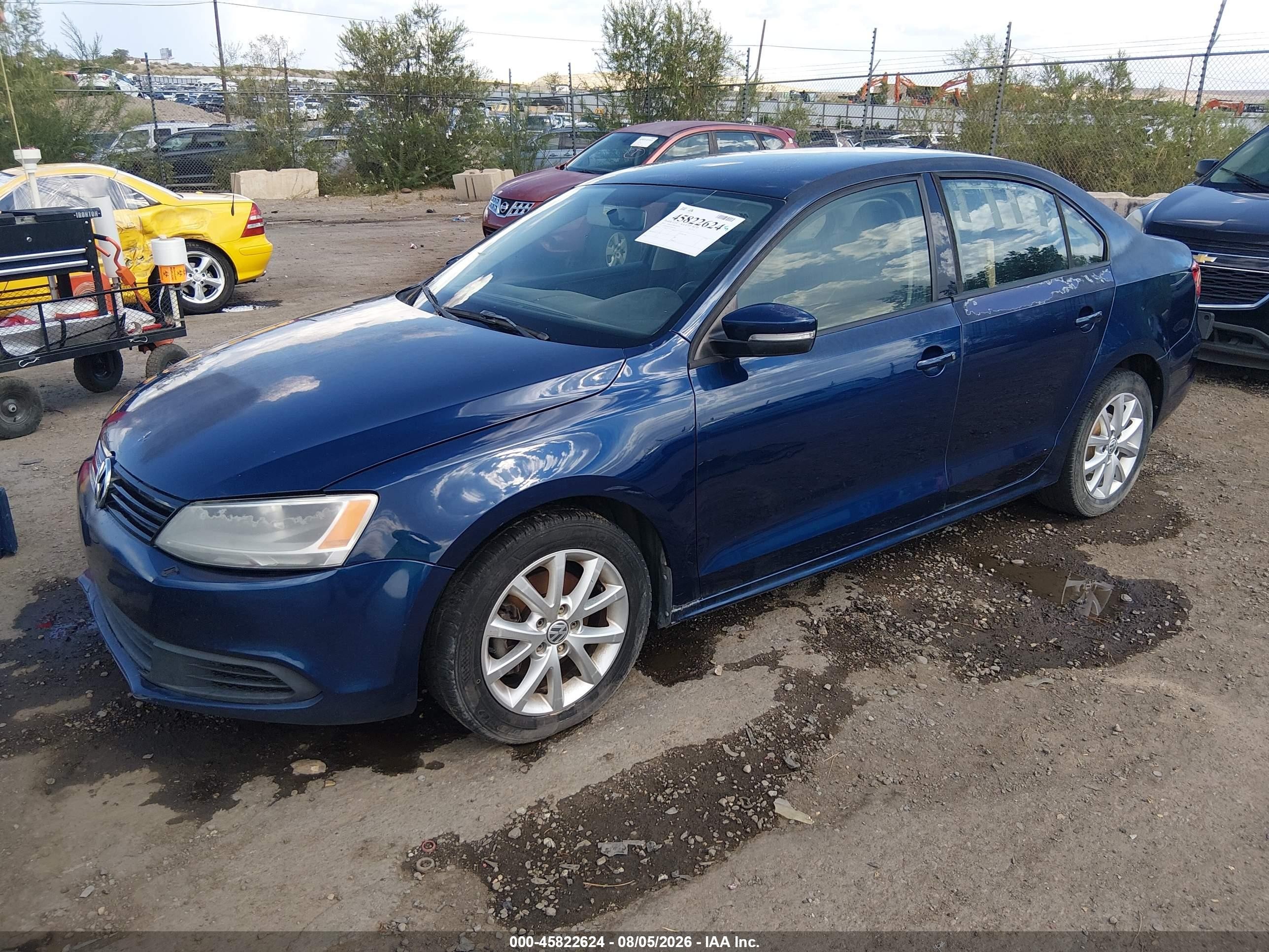 2012 Volkswagen Jetta 2.5l Se Blue vin: 3VWBP7AJ1CM302920