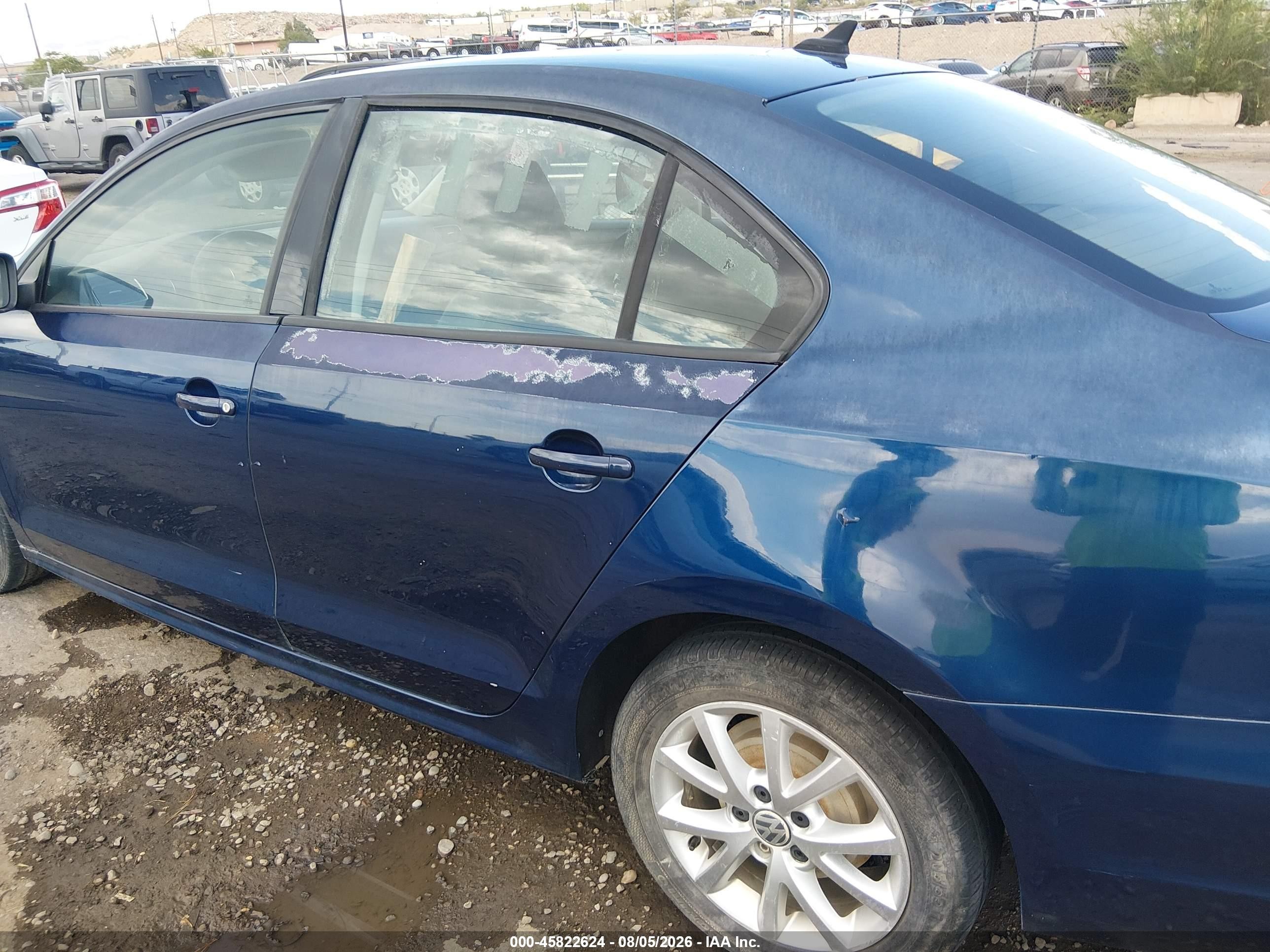 2012 Volkswagen Jetta 2.5l Se Blue vin: 3VWBP7AJ1CM302920