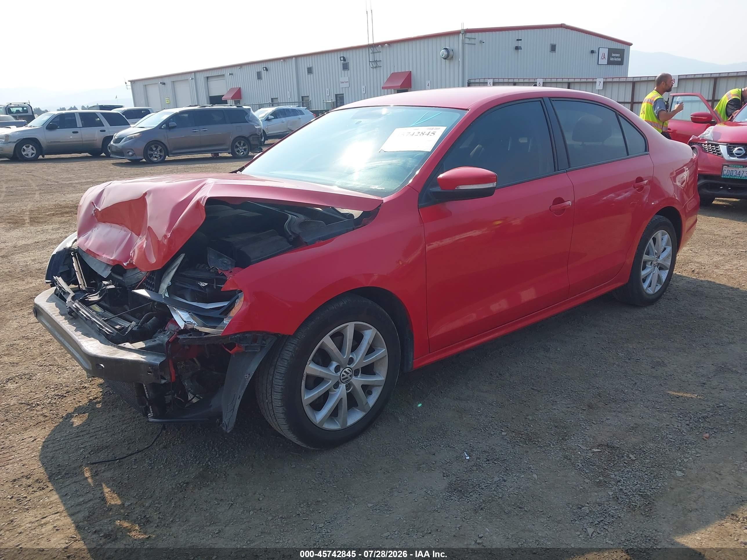 2012 Volkswagen Jetta 2.5l Se Red vin: 3VWBP7AJ1CM303033
