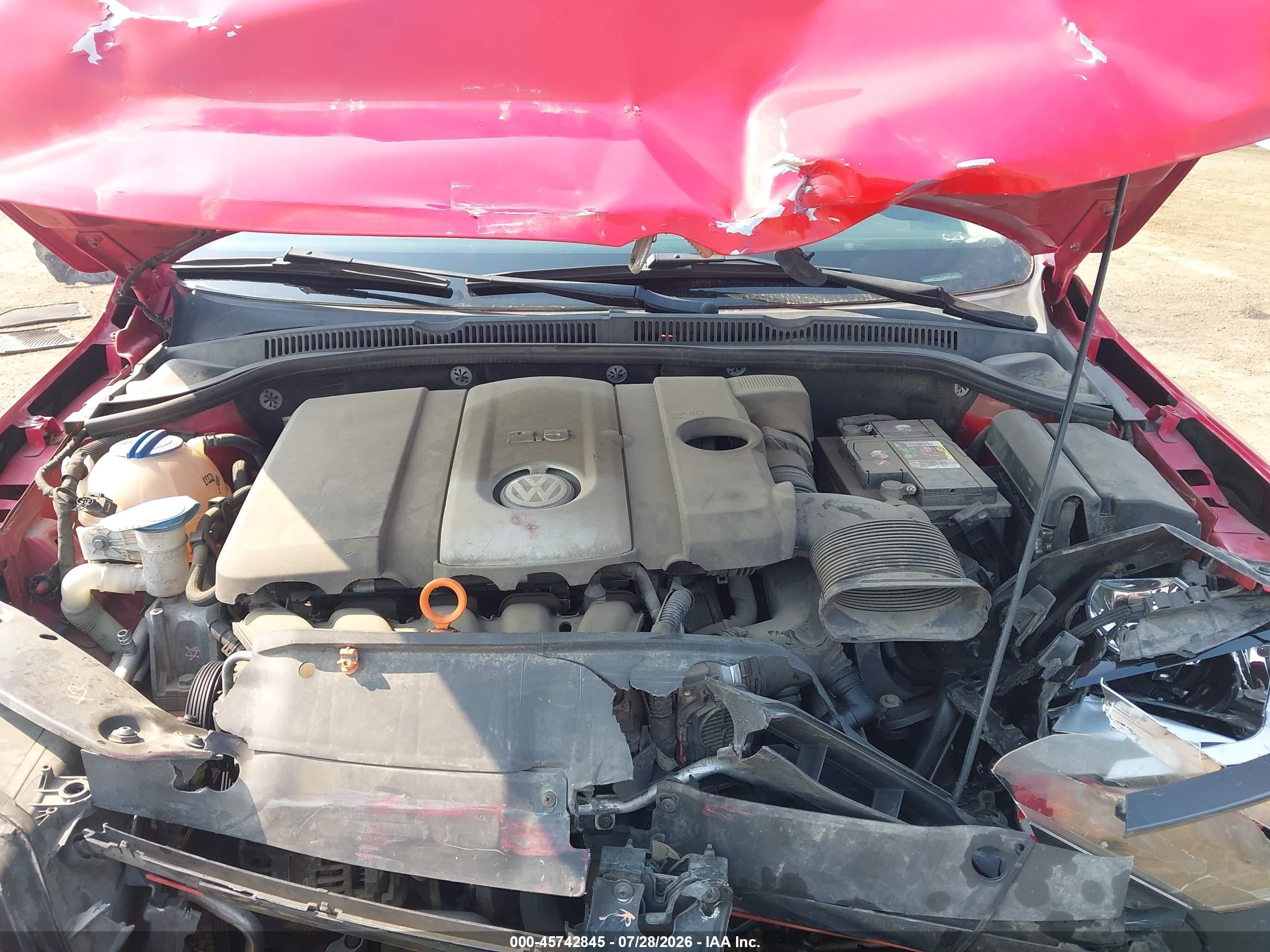 2012 Volkswagen Jetta 2.5l Se Red vin: 3VWBP7AJ1CM303033