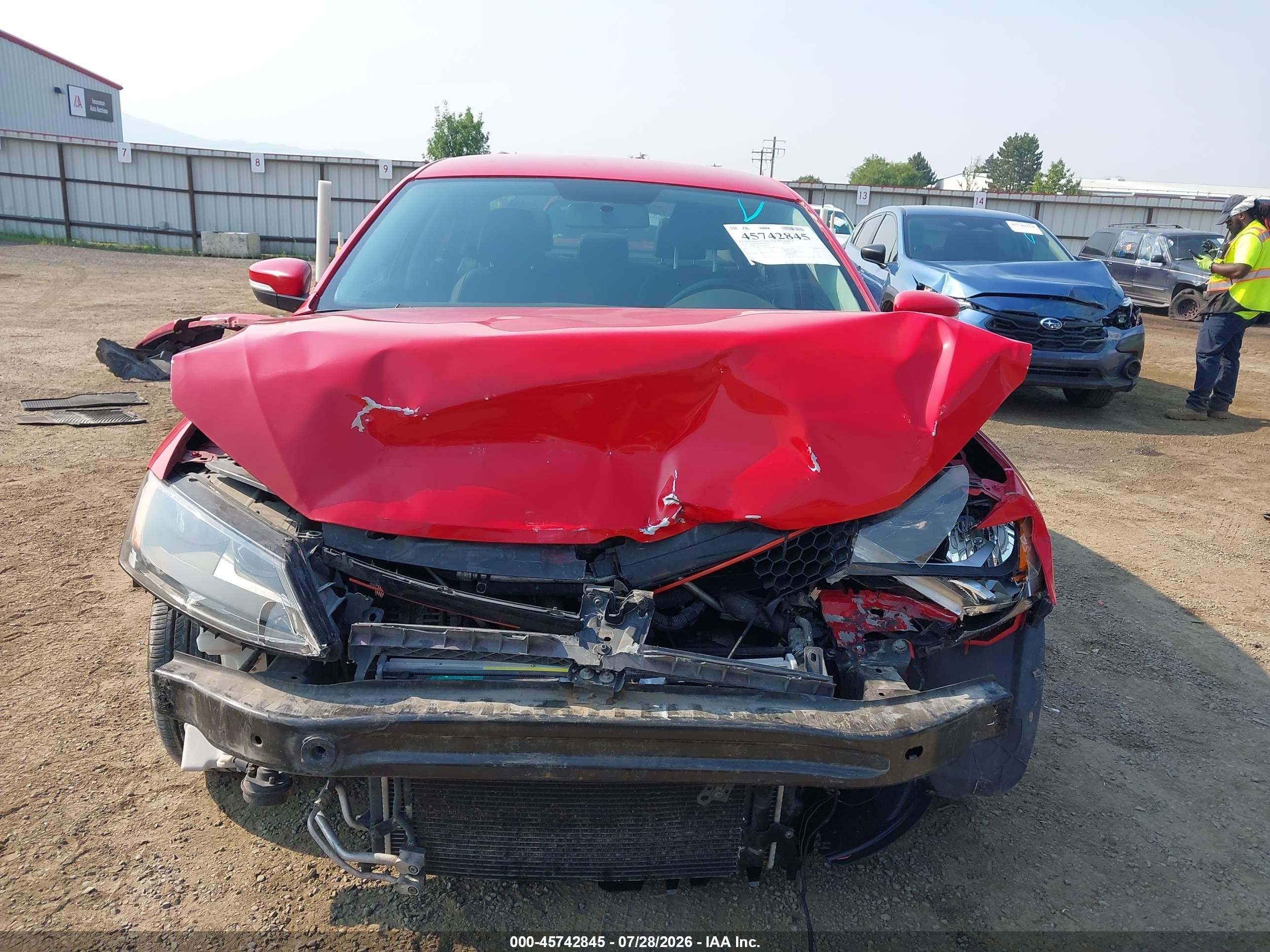 2012 Volkswagen Jetta 2.5l Se Red vin: 3VWBP7AJ1CM303033