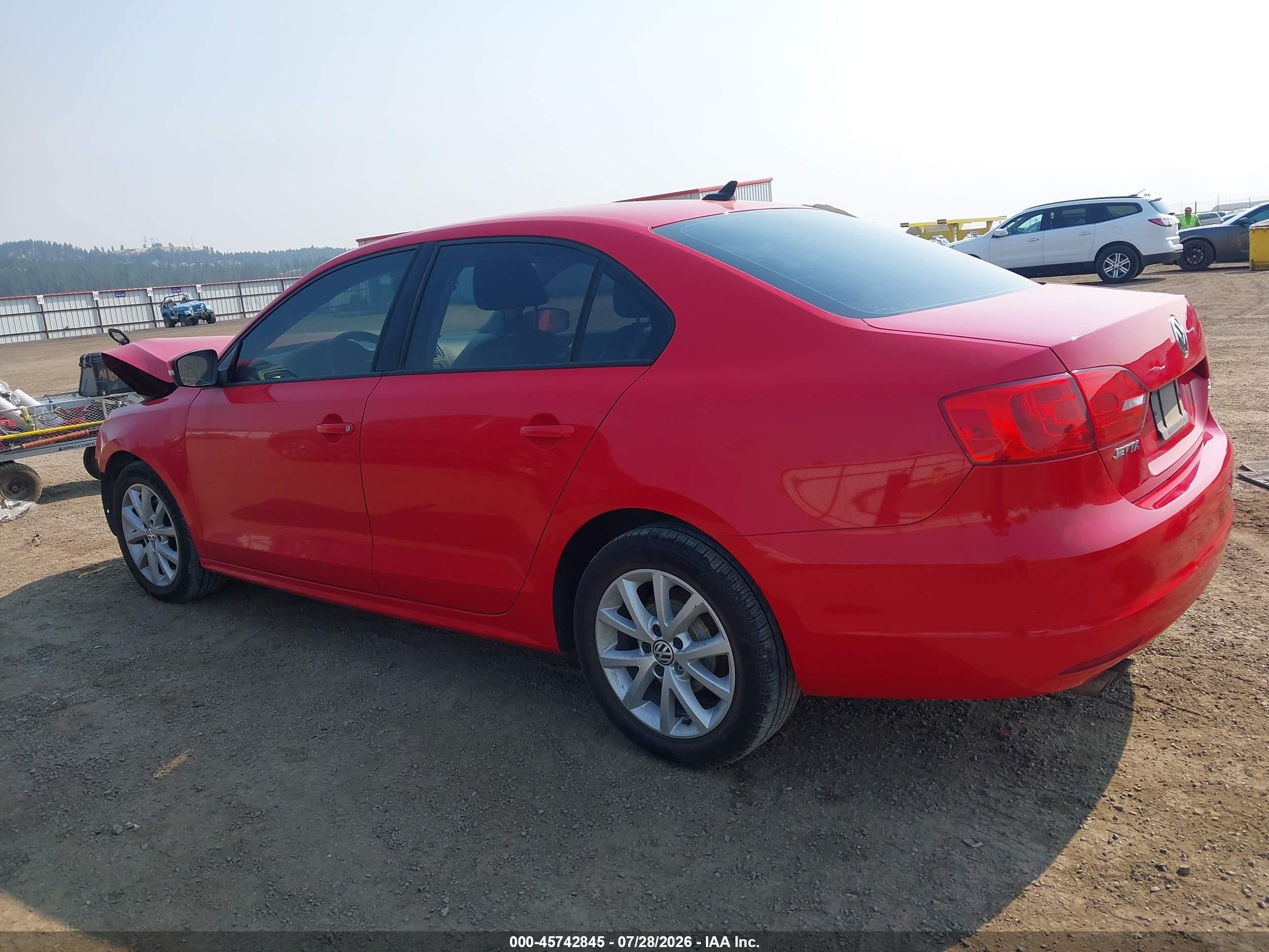 2012 Volkswagen Jetta 2.5l Se Red vin: 3VWBP7AJ1CM303033